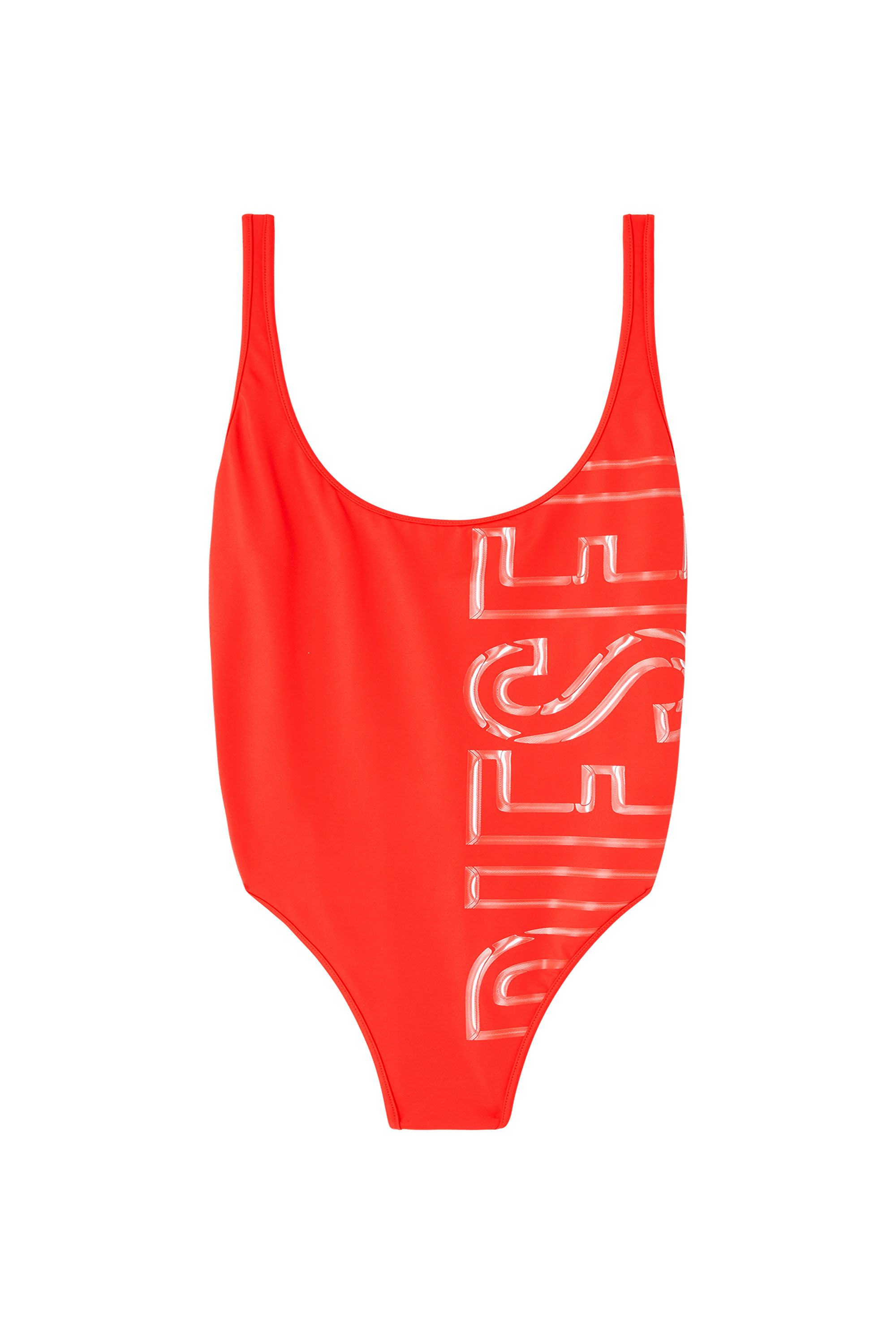 Diesel - PAMELA-D-CORE, Costume da bagno con stampa logo Donna in Rosso - 3