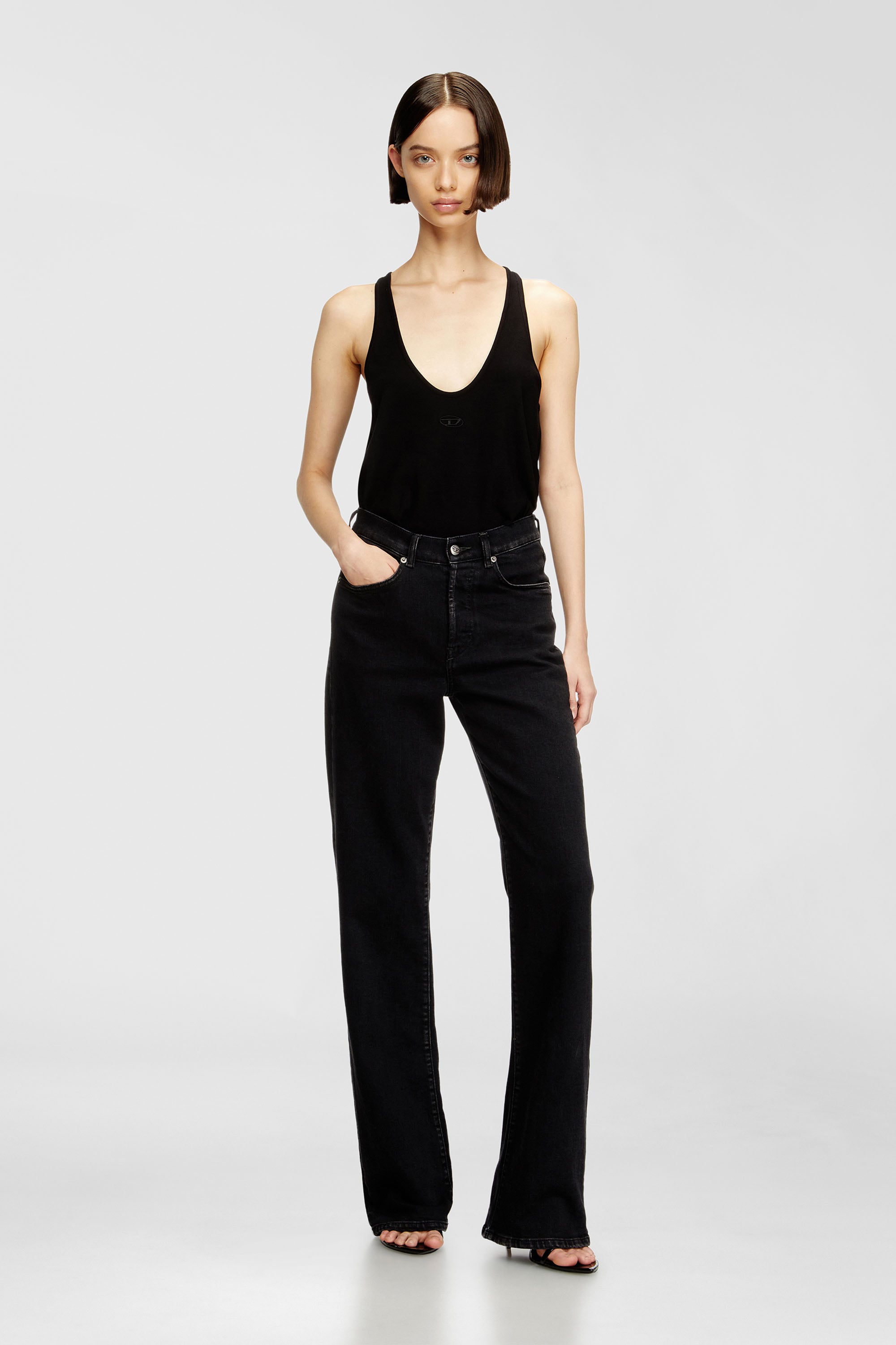 Diesel - Regular Jeans 1971 D-Sent 09N89 Donna, Nero/Grigio scuro - Image 1