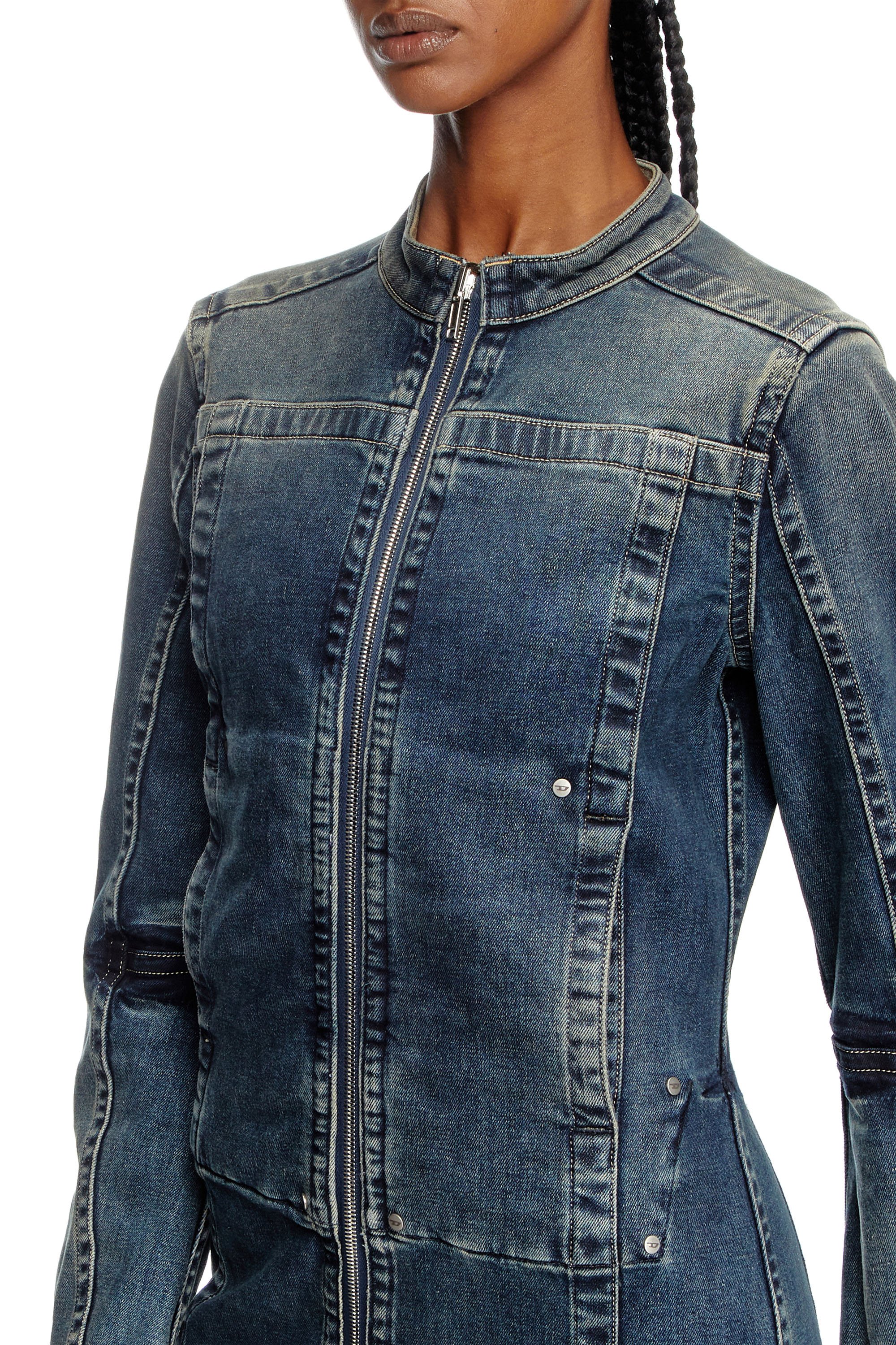 Diesel - DE-ROMI-RE, Abito corto in denim Rehab Donna in Blu - 5