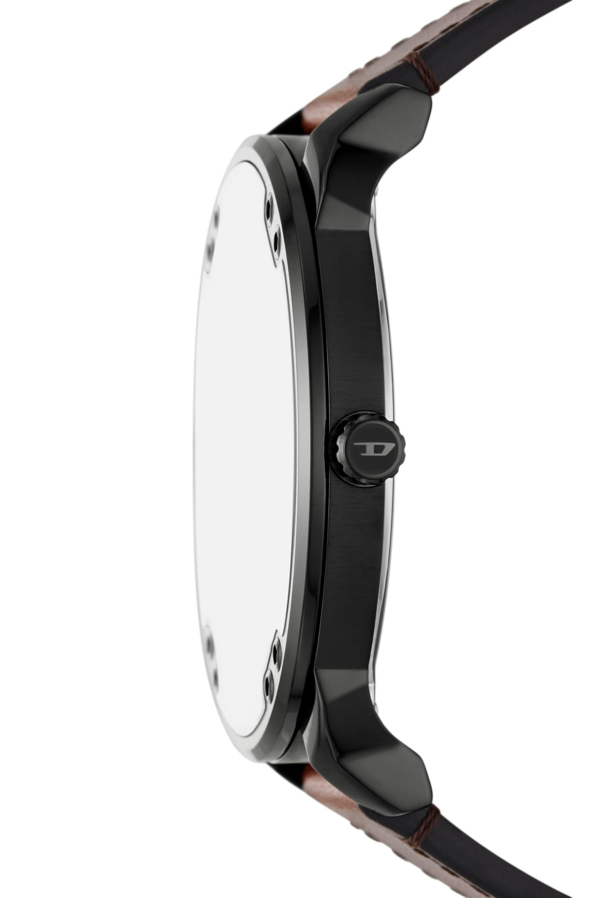 Diesel - DZ7492 WATCH, Orologio Mega Chief Slim in pelle marrone Uomo in Marrone - 3