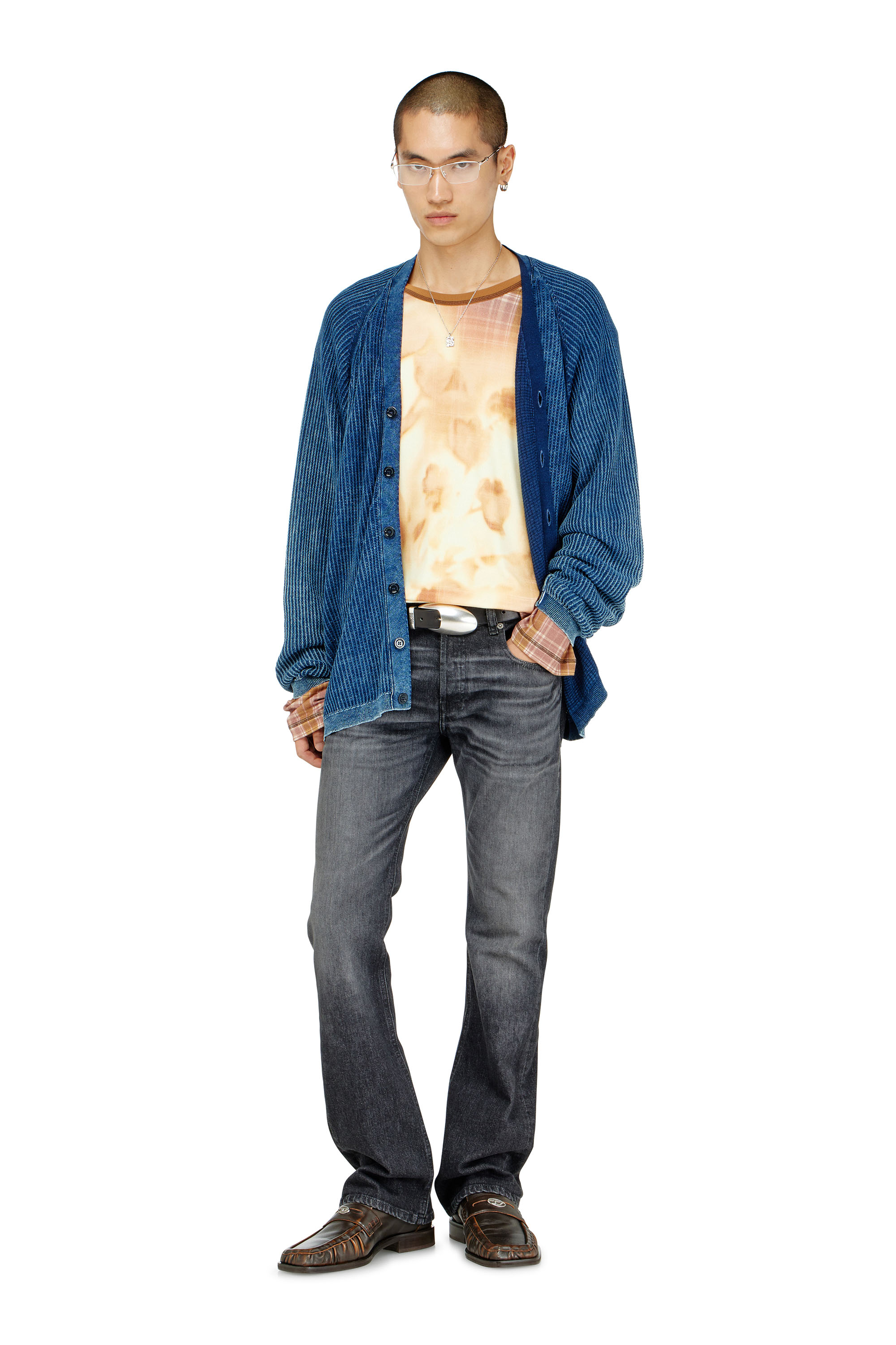 Diesel - Bootcut Jeans 2007 Zatiny 09N48 Uomo, Nero/Grigio scuro - Image 2