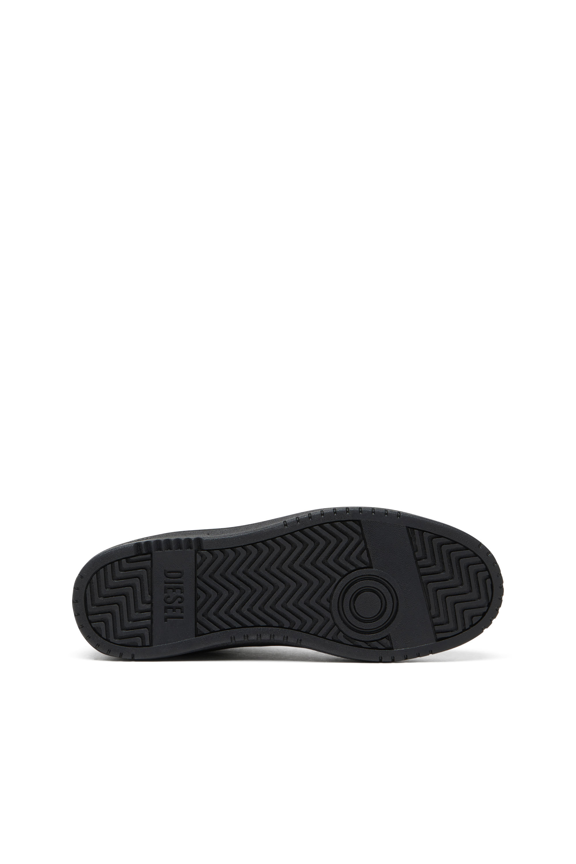 Diesel - S-OVAL SKATE LOW, S-Oval Skate-Sneaker in pelle e tessuto Uomo in Nero - 4