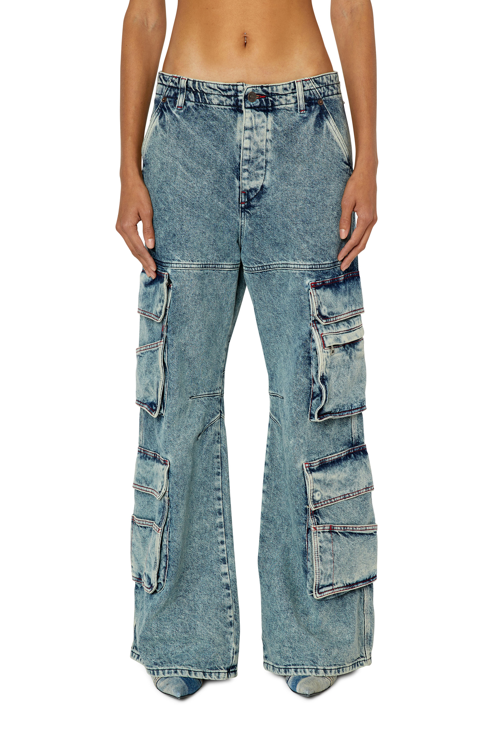 Diesel - D-Sire 0EMAN Straight Jeans, Blu medio - Image 1