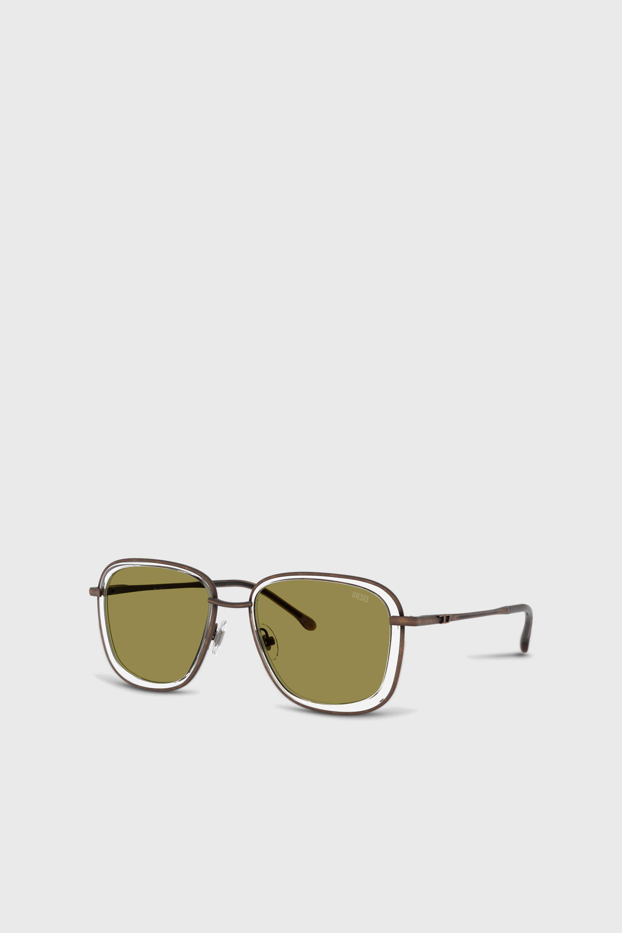 Diesel - 0DL1017, Occhiali da sole quadrati Unisex in Verde - 4