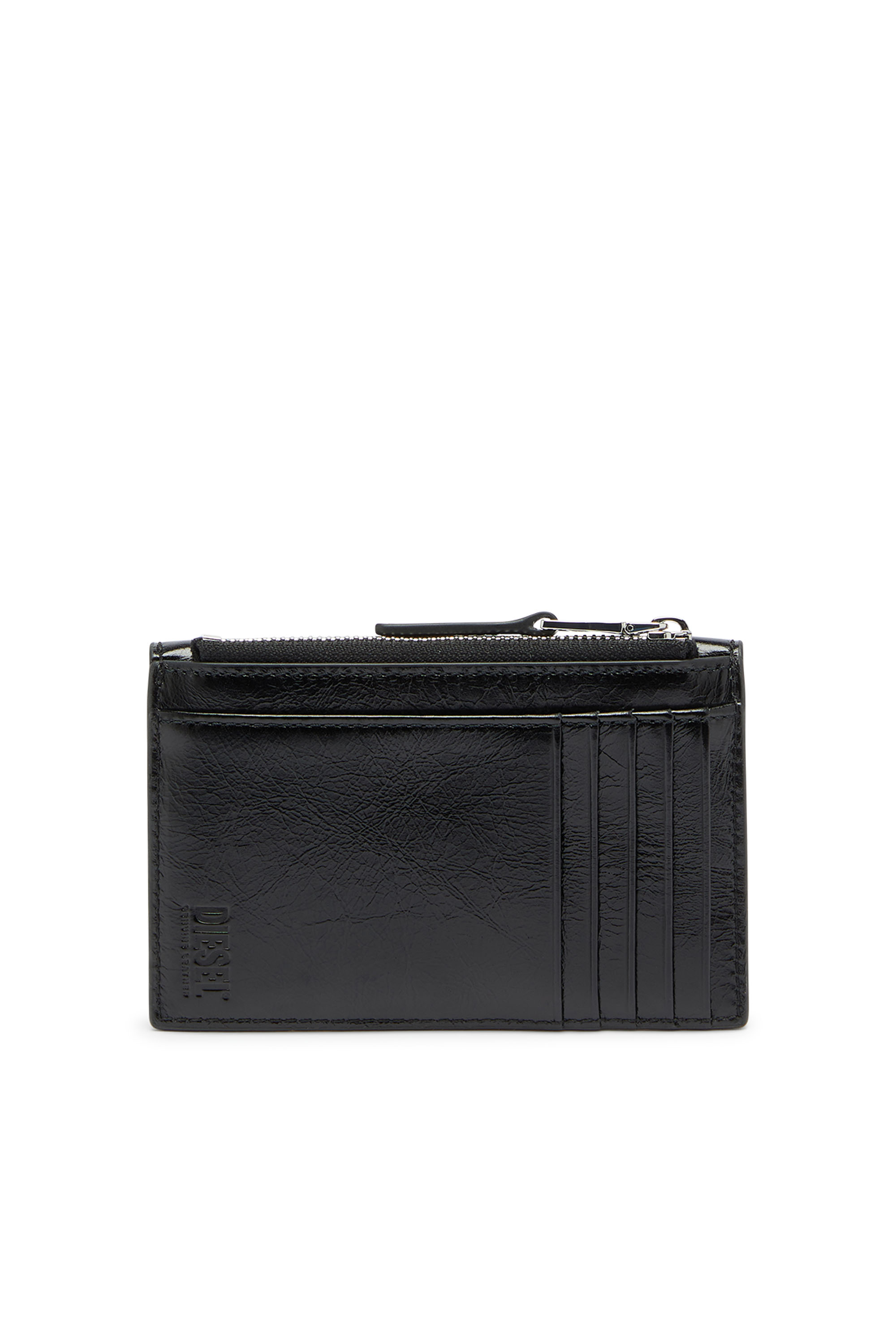 Diesel - D-ENVELOP CARD HOLDER, Porta carte stile busta in pelle lucida effetto stropicciato Donna in ToBeDefined - 2