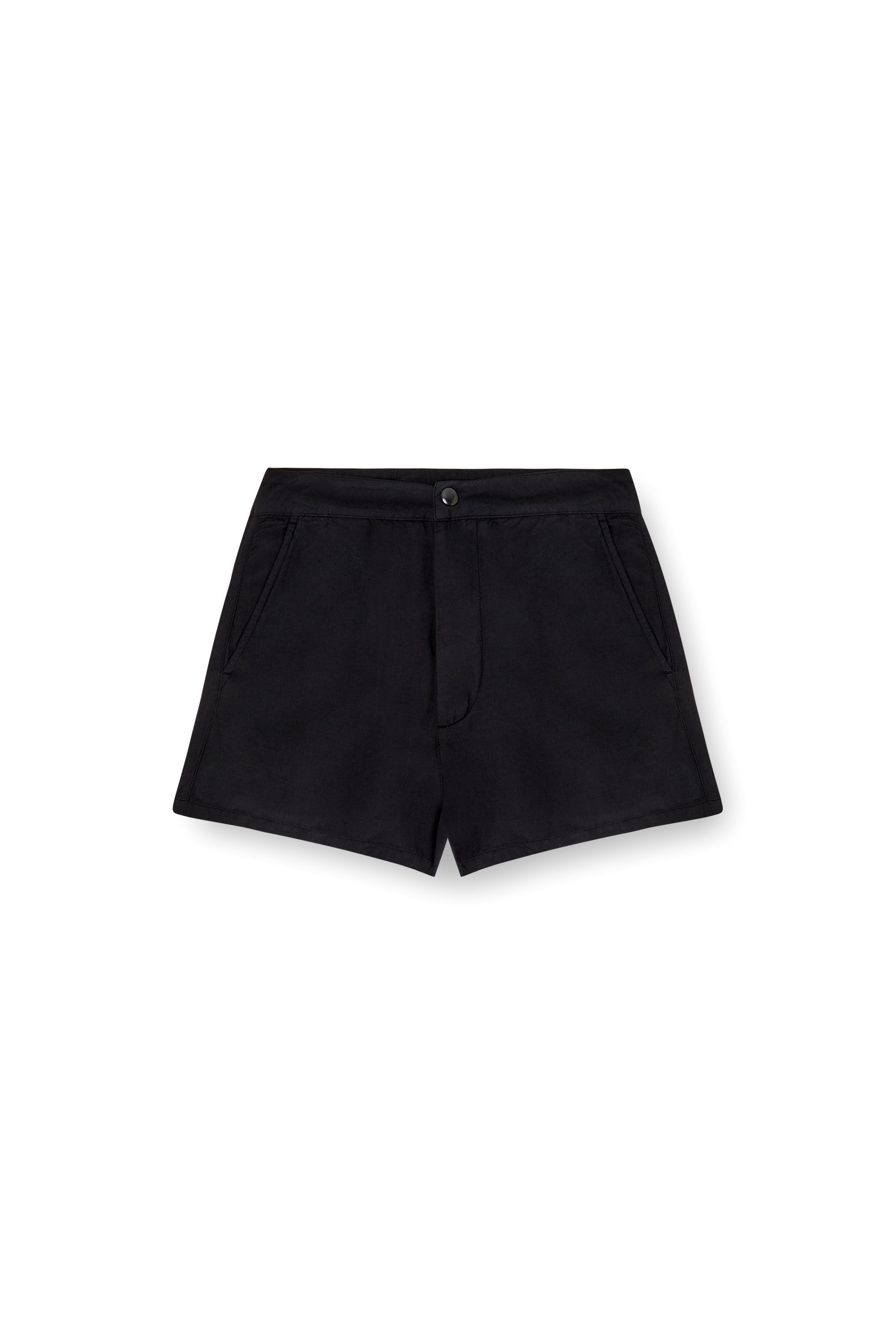 Diesel - S-HELIOS, Shorts in misto lino Donna in Nero - 2