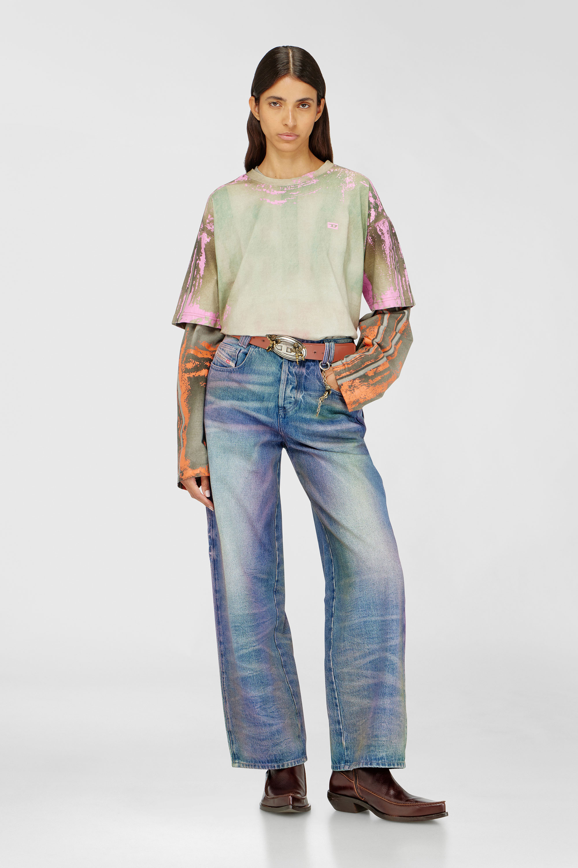 Diesel - Relaxed Jeans 1982 D-Hakou 007FW Unisex, Blu medio - Image 7