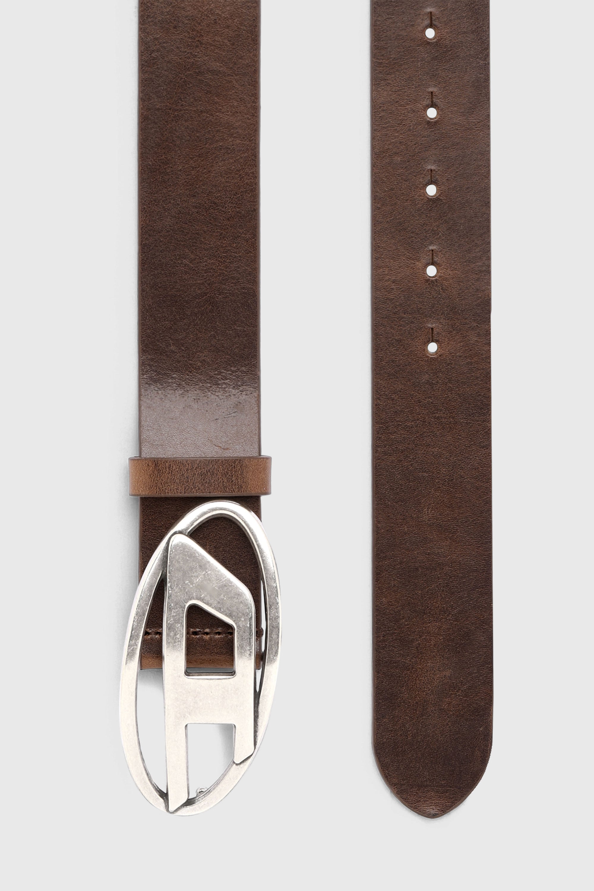 Diesel - B-1DR, Cintura 3.9 cm in pelle con fibbia a D Uomo in Marrone - 2