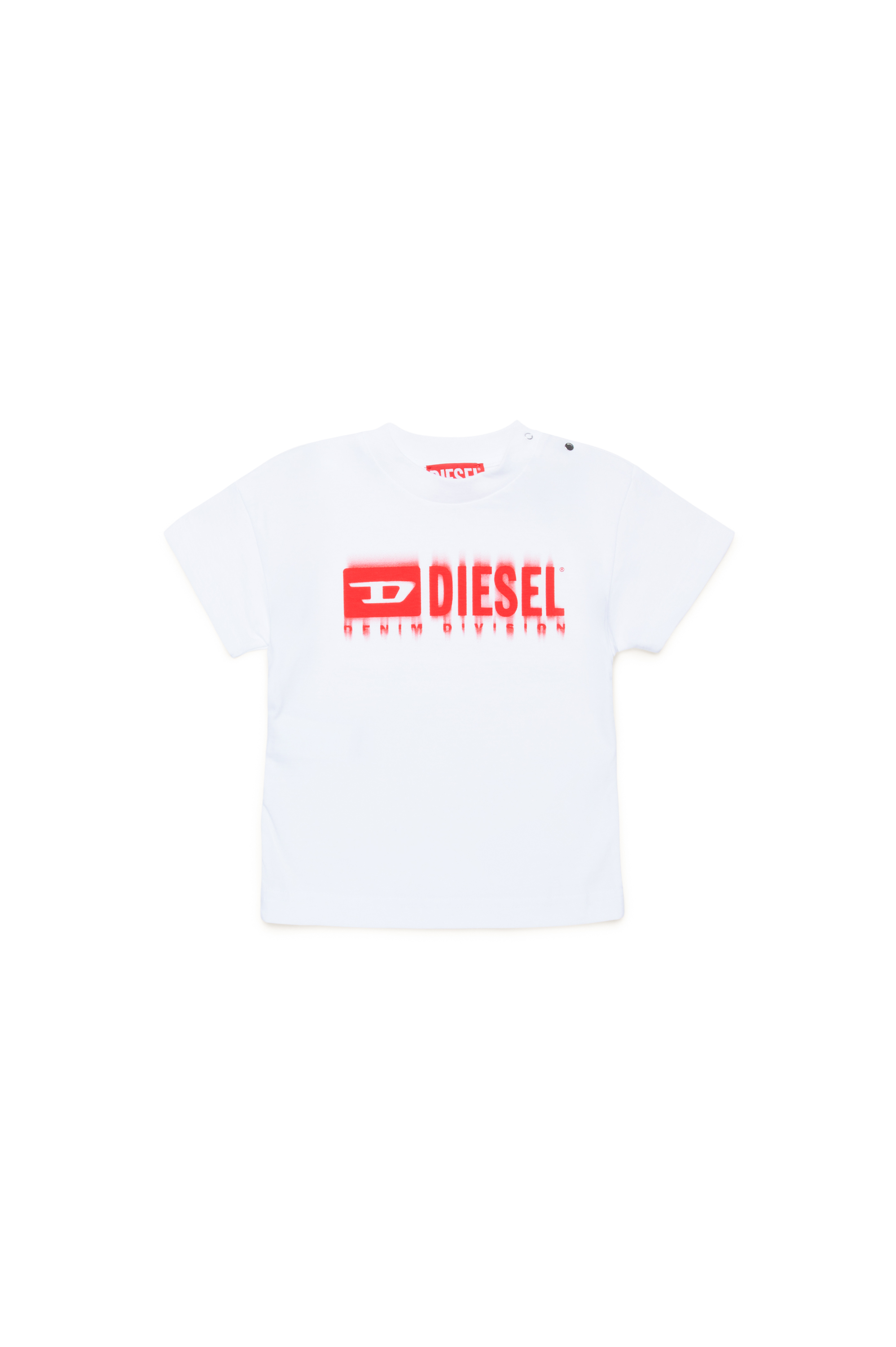 Diesel - TDIEGORL6MAB, Unisex T-shirt con logo sbavato in Bianco - Image 1