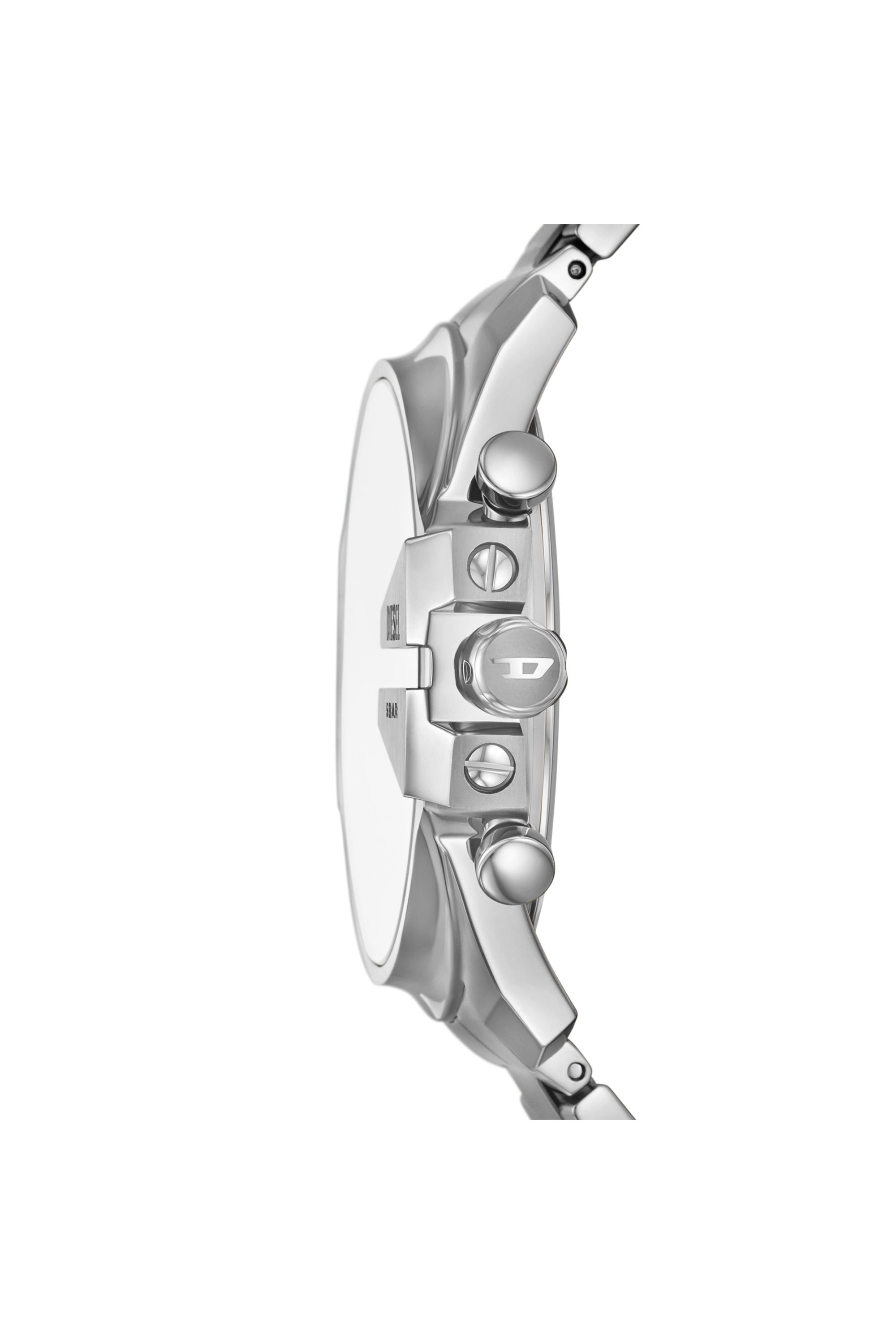 Diesel - DZ4686 WATCH, Orologio Mega Chief Slim in acciaio inossidabile Uomo in Argento - 3