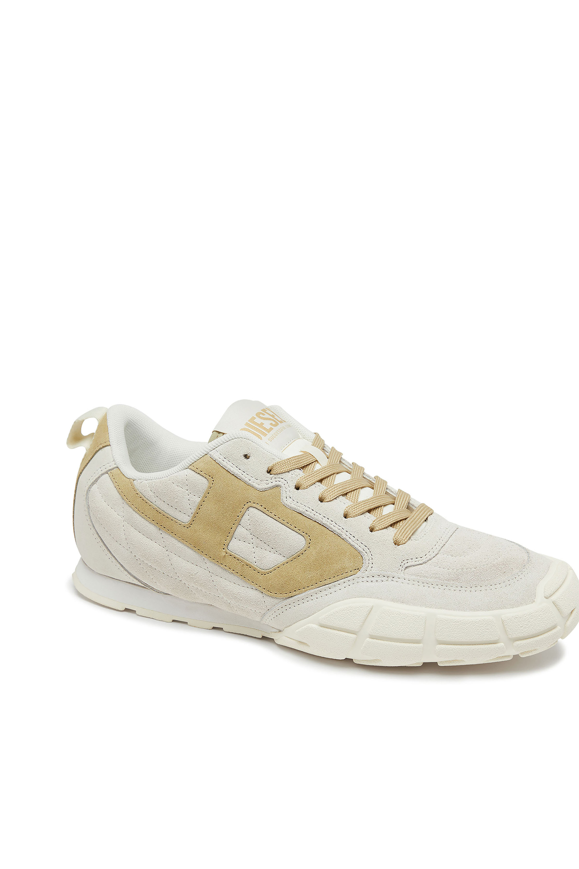 Diesel - S-PAGODHA LOW W, S-Pagodha-Sneaker in suede trapuntato Donna in Bianco - 6