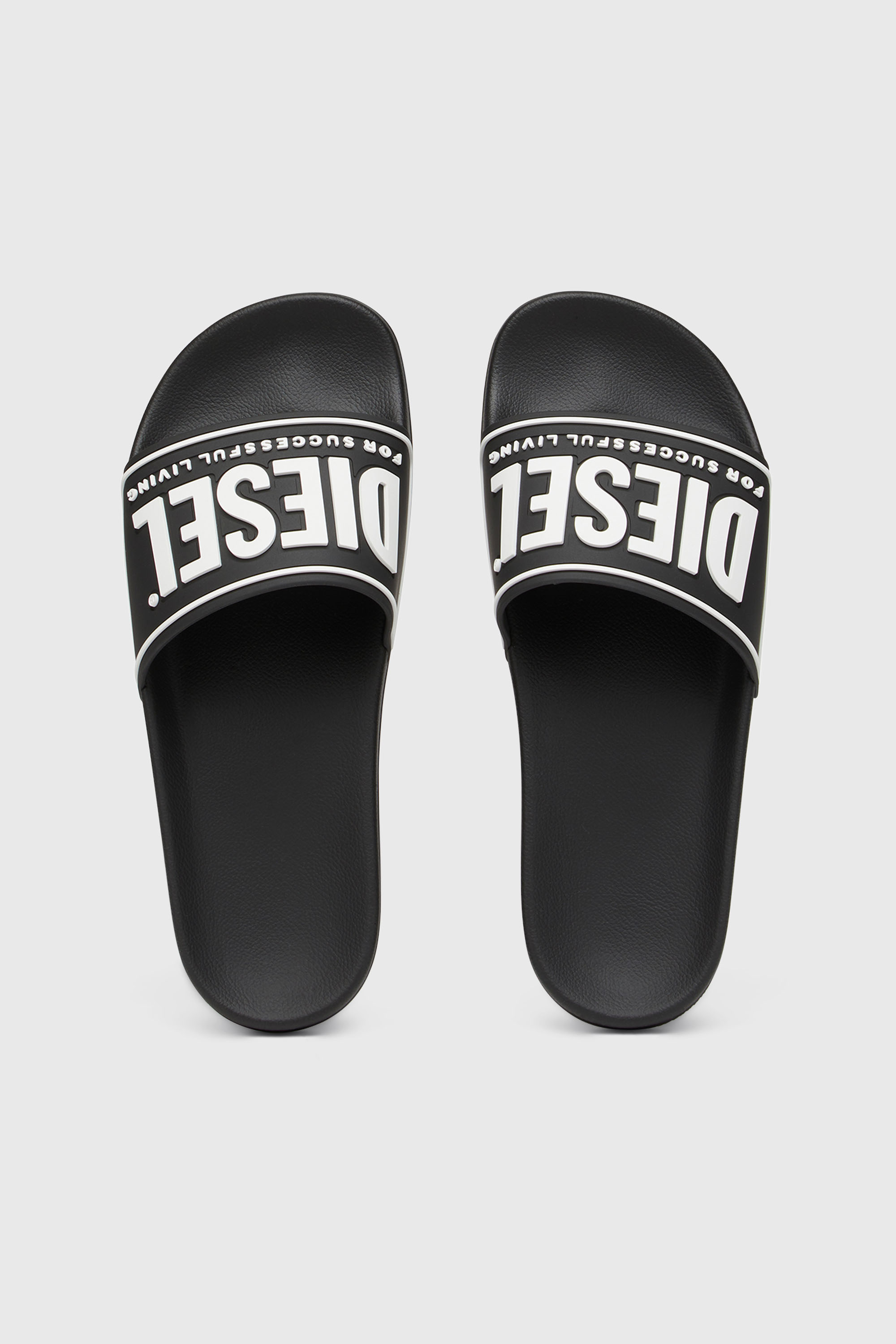 Diesel - SA-MAYEMI CC W, Sa-Mayemi-Ciabatte in gomma con logo in rilievo Donna in Nero - 4