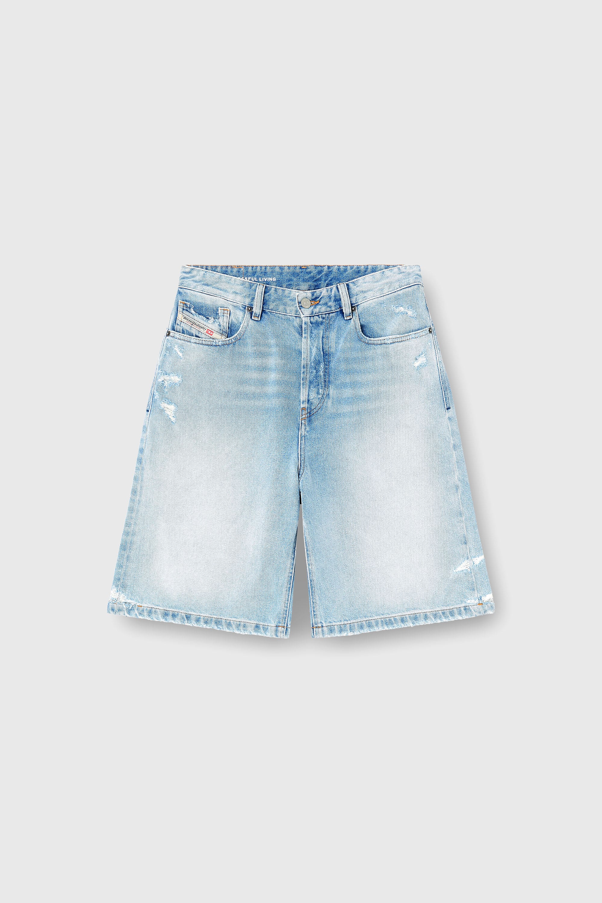 Diesel - DE-SIRE-SHORT, Shorts in denim distressed Donna in Blu - 2