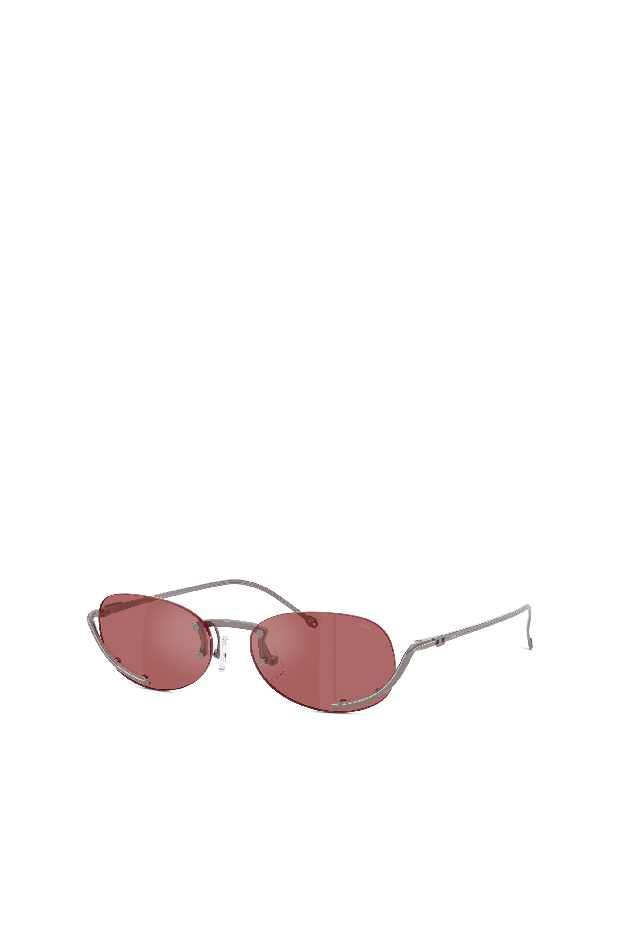 Diesel - 0DL1004, Occhiali da sole ovali Unisex in Rosso - 4