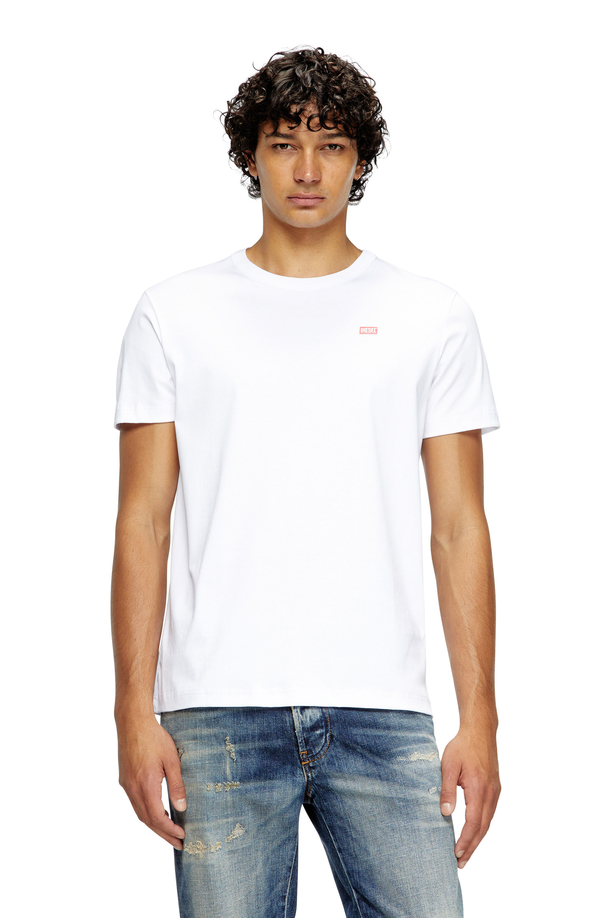 Diesel - T-MIEGOR-K77, T-shirt in cotone mercerizzato Uomo in Bianco - 1