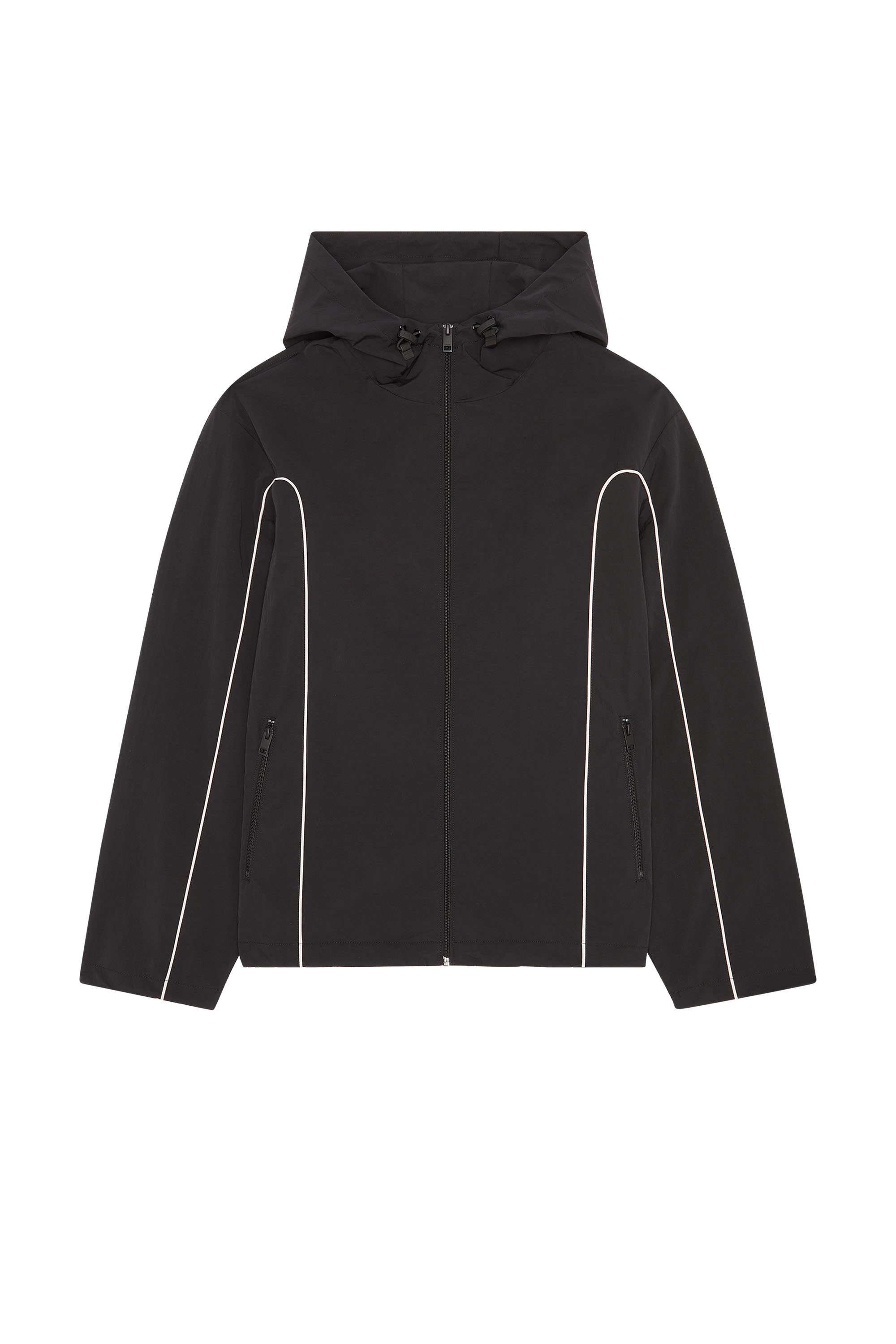 Diesel - J-HIVESSIN, Giacca a vento con profili a contrasto Uomo in Nero - 2