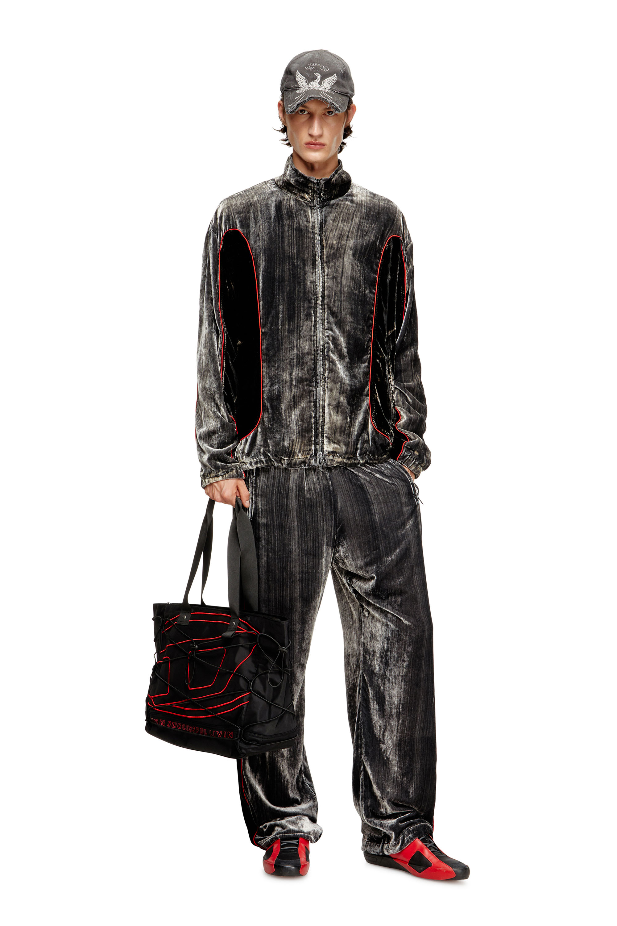 Diesel - J-HAY, Giacca sportiva in velluto distressed Uomo in ToBeDefined - 2