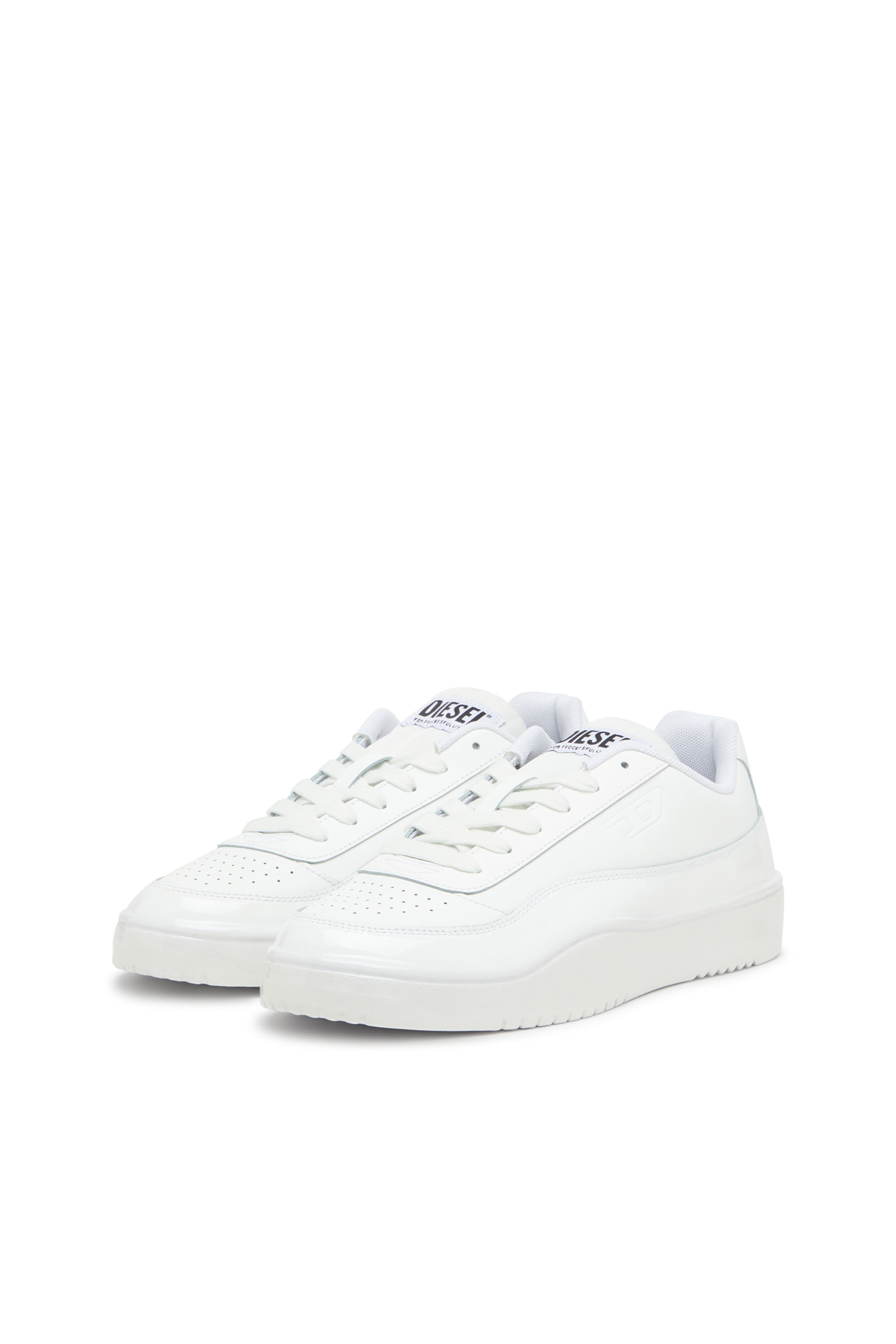 Diesel - S-TRACKER-D LOW, Sneaker in pelle con strato in silicone Uomo in Bianco - 8