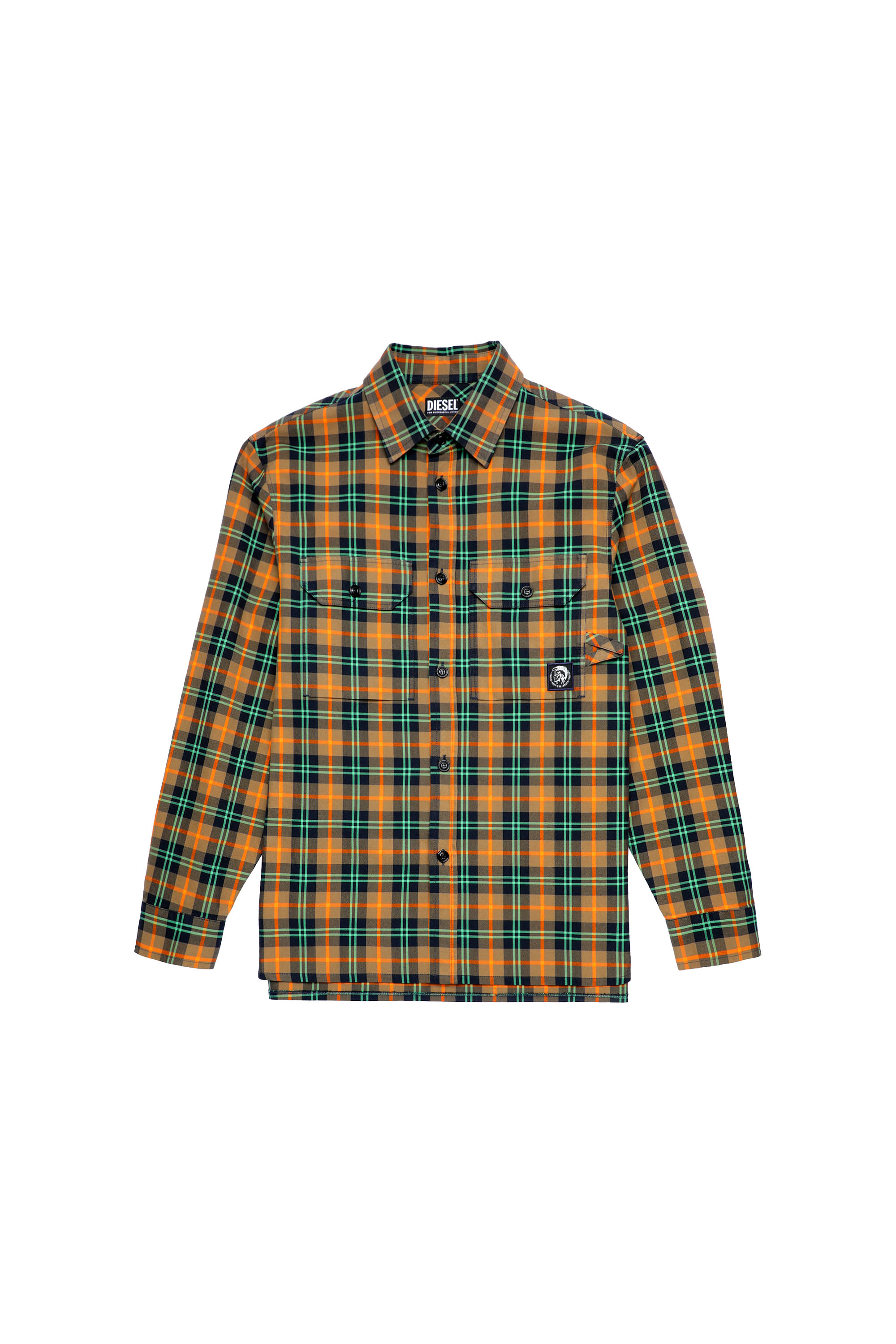 S-JESS-CHECK, Arancione/Verde - Camicie