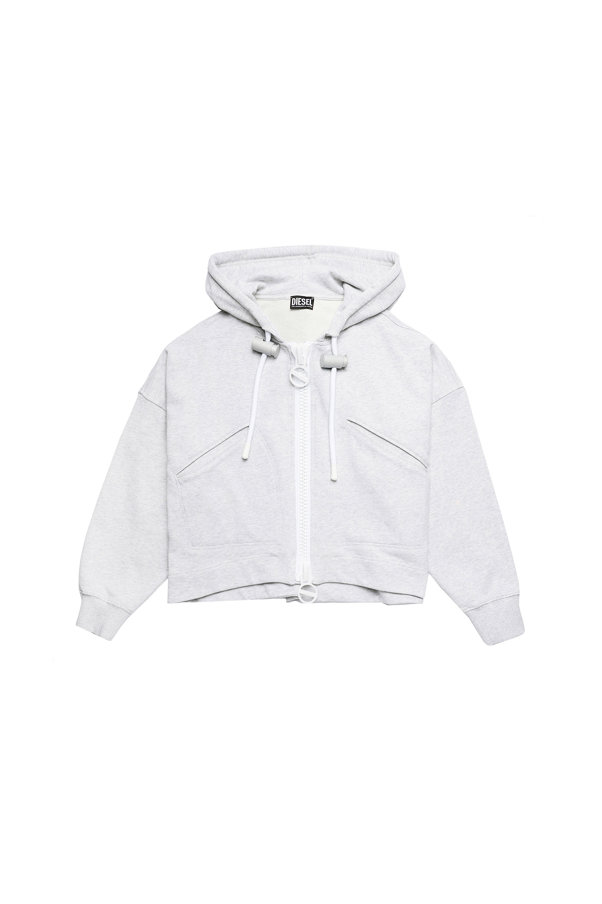 F-CROPPY-ZIP, Grigio Chiaro - Felpe