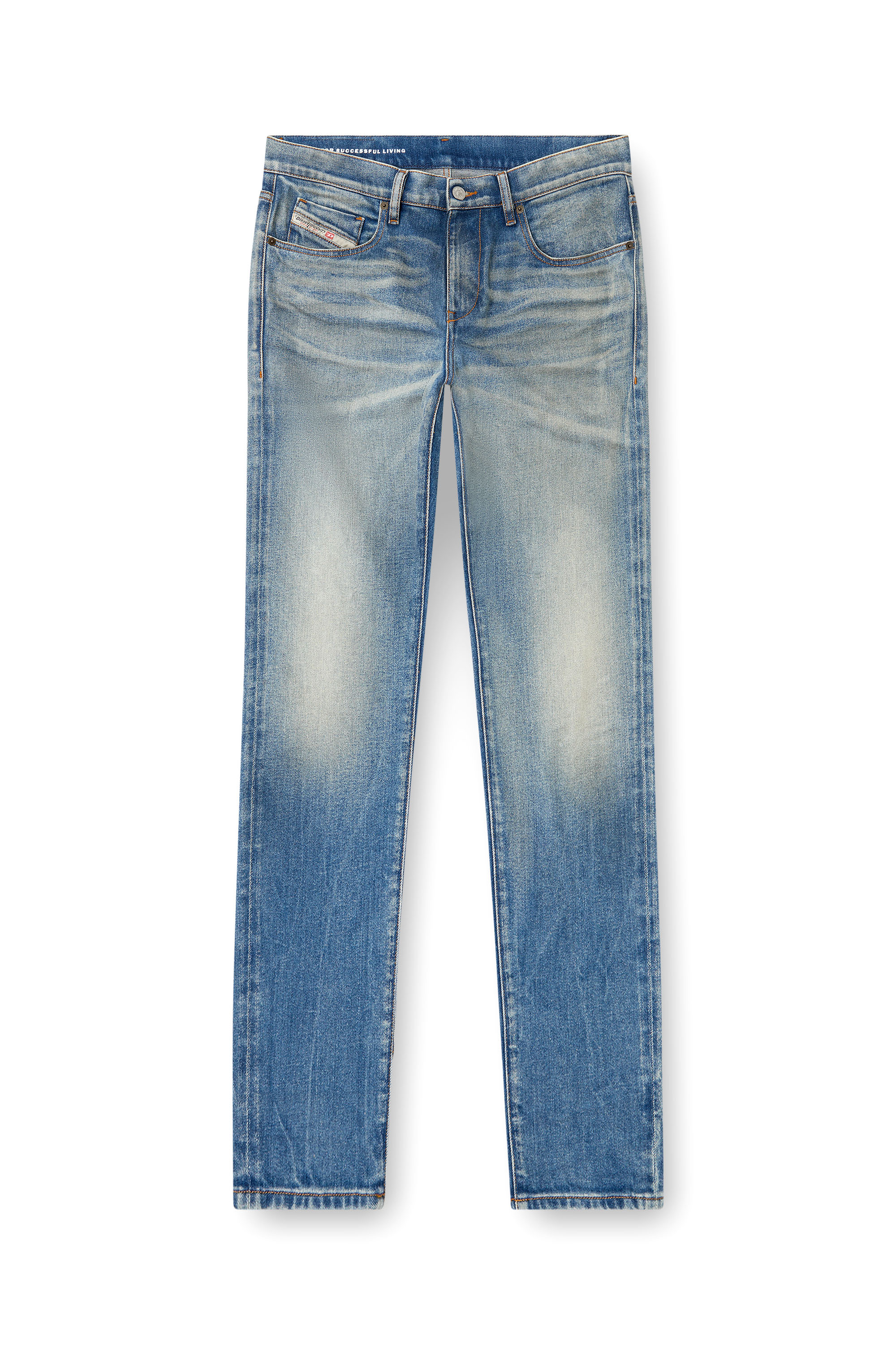 Diesel - Slim Jeans 2019 D-Strukt 09L30 Uomo, Blu medio - Image 3