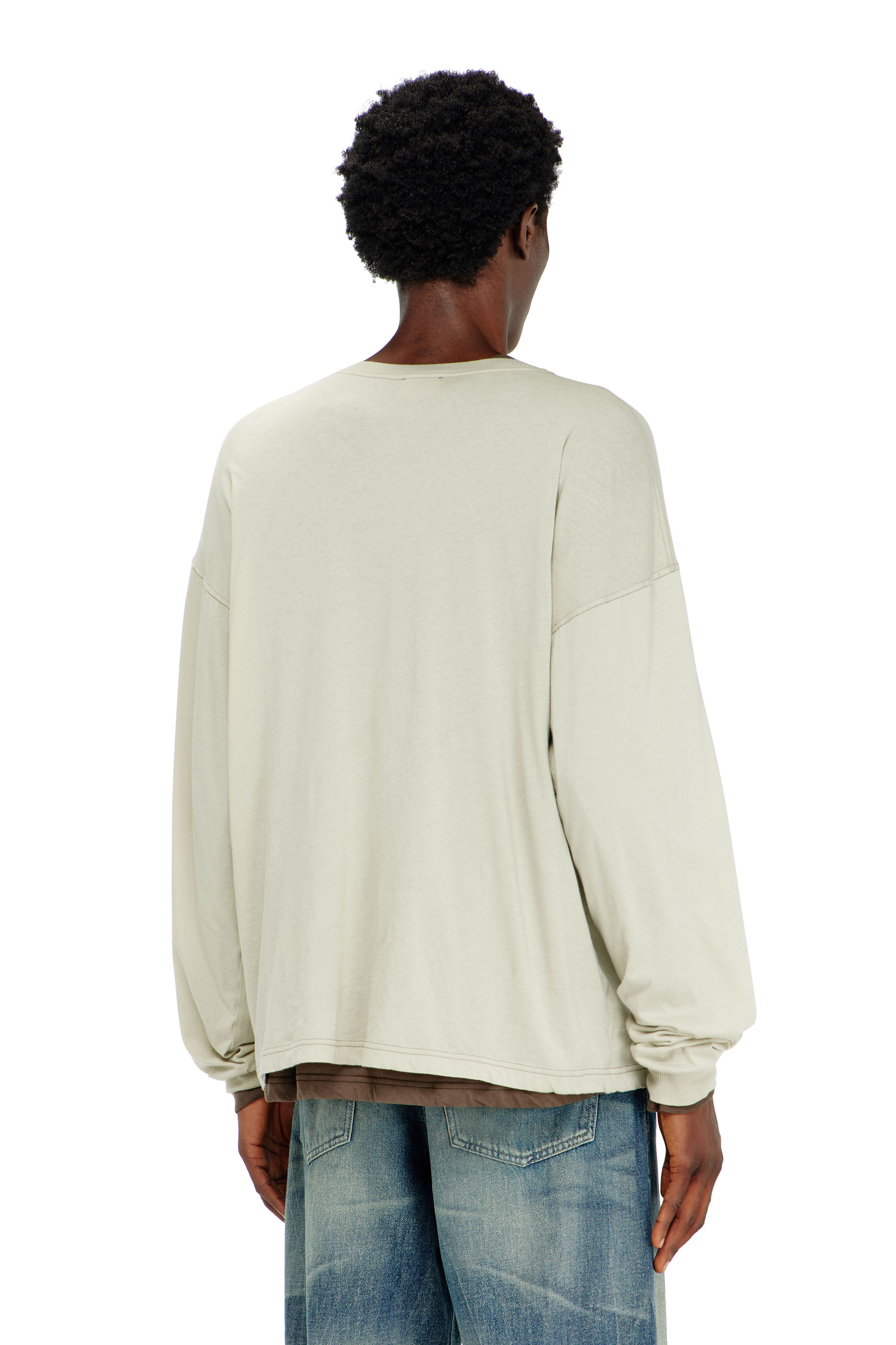 Diesel - T-BOXT-LS-AA1, T-shirt a manica lunga con grafica Phoenix Uomo in Beige - 4