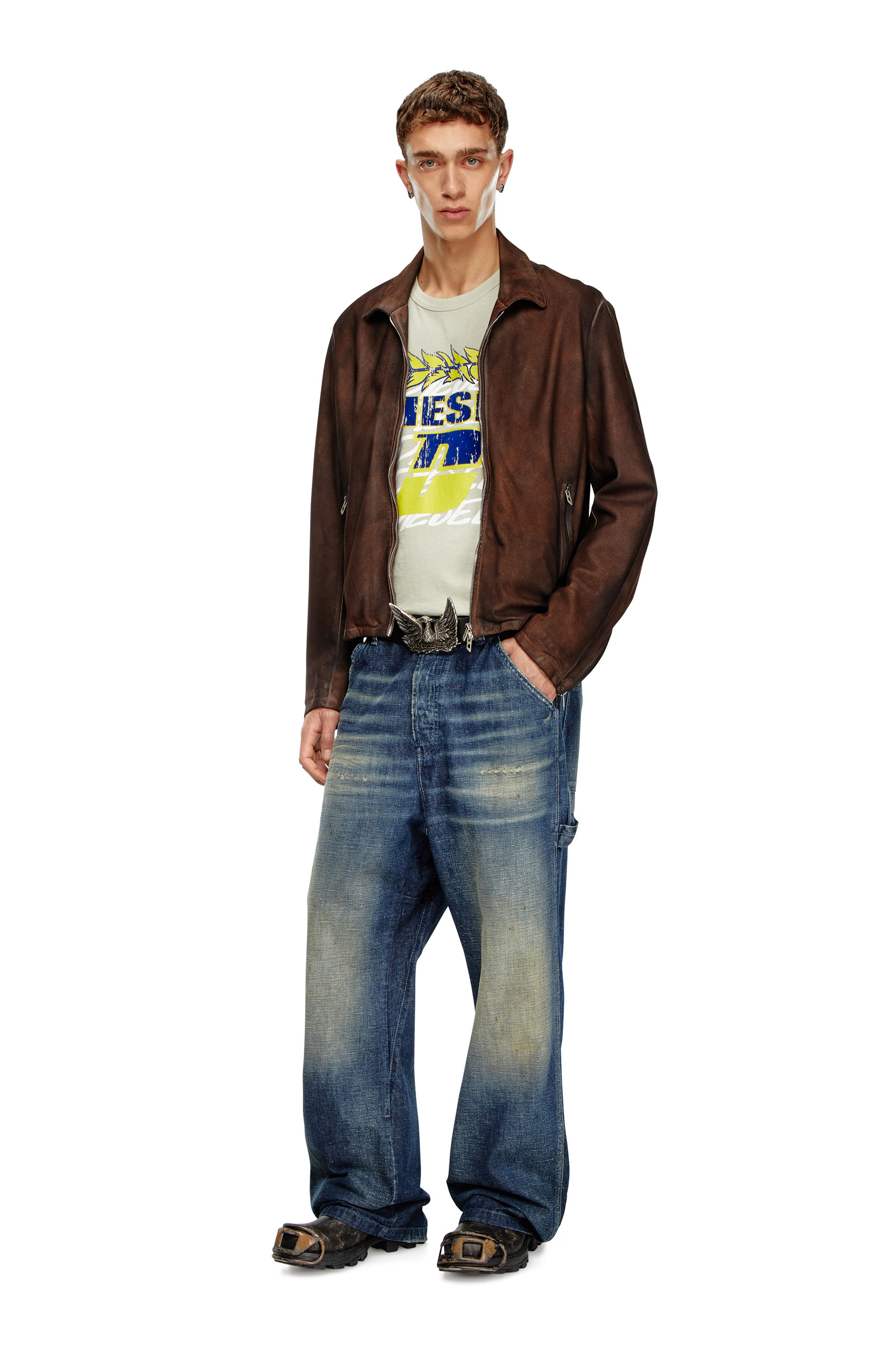 Diesel - Relaxed Jeans D-Livery 09J91 Uomo, Blu Scuro - Image 4