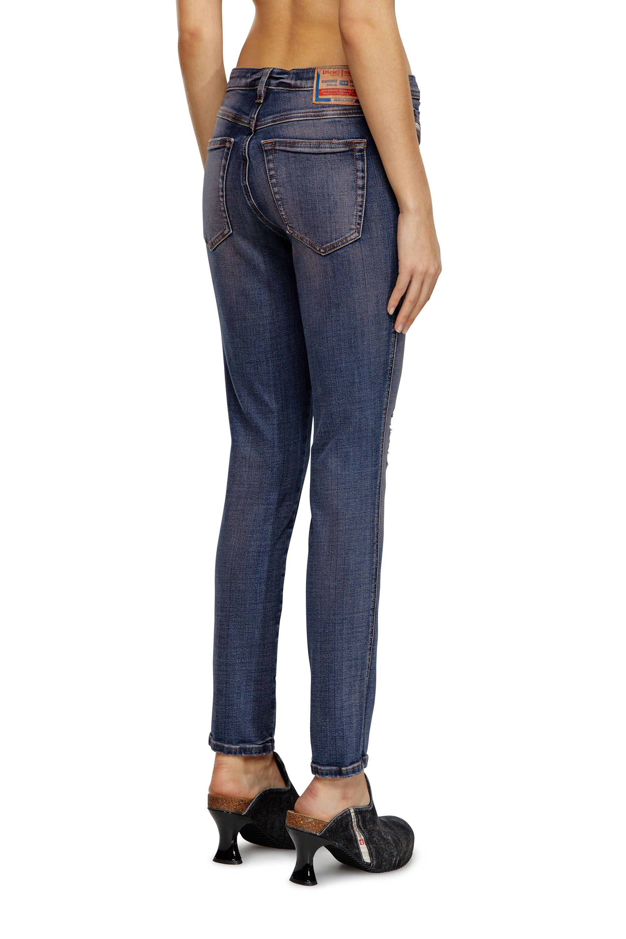 Diesel - Skinny Jeans 2015 Babhila 0PFAY, Blu Scuro - Image 3