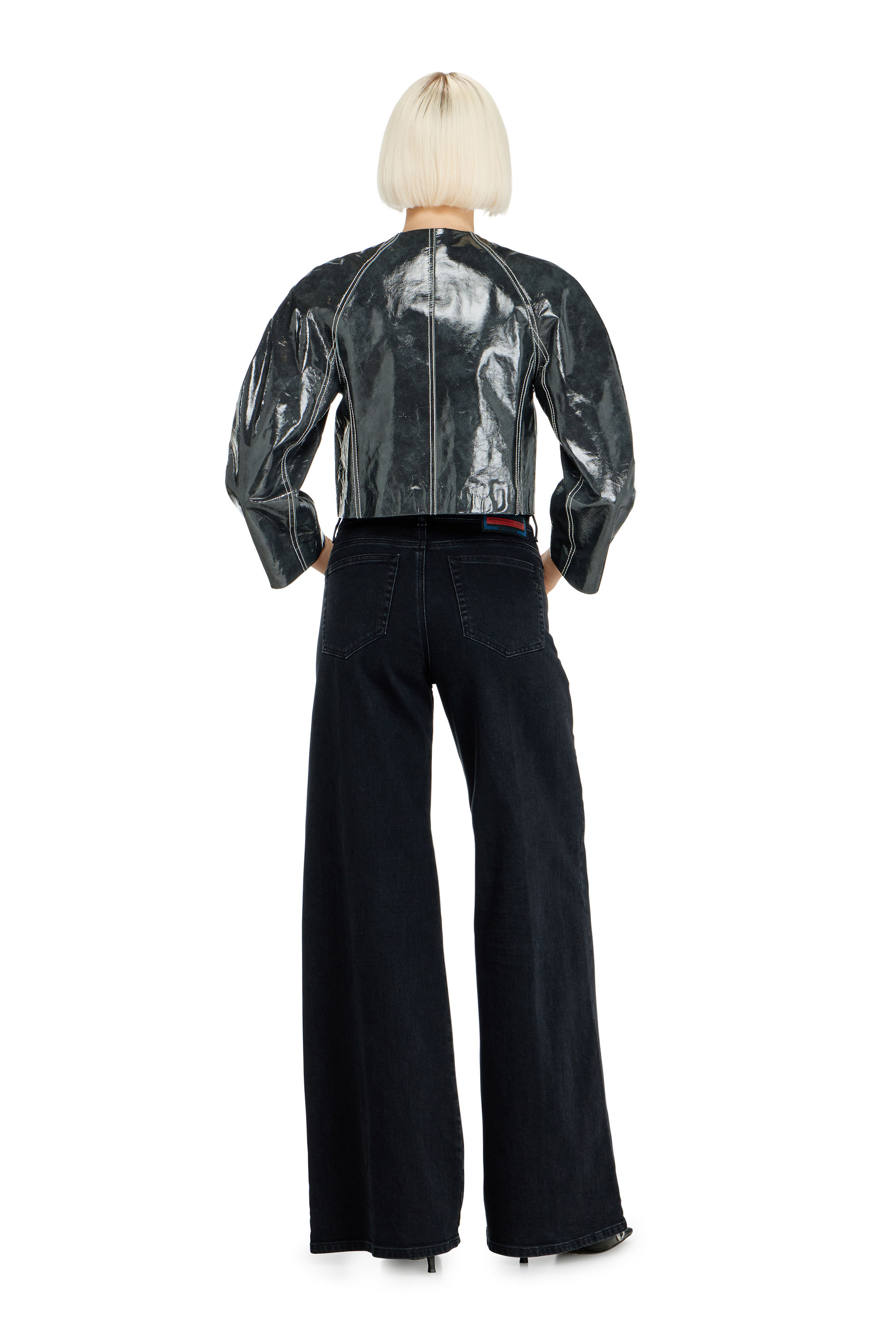 Diesel - Flare Jeans 1978 D-Akemi 09N89 Donna, Nero/Grigio scuro - Image 3