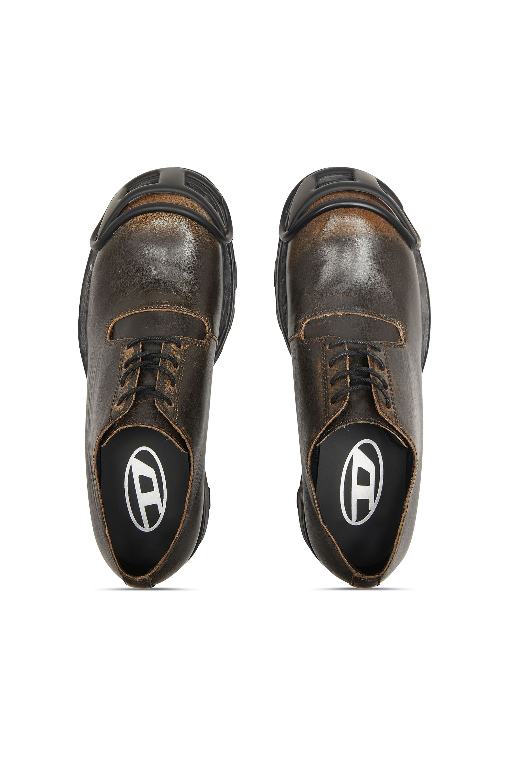 Diesel - D-HAMMER SO D, D-Hammer-Derby in pelle spazzolata Uomo in Marrone - 5