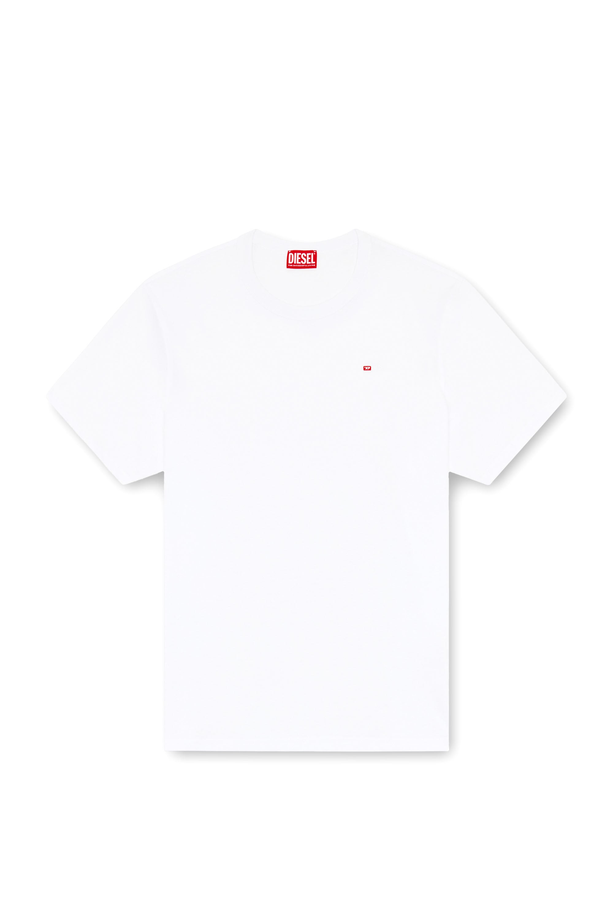 Diesel - T-ADJUST-MICRODIV, T-shirt con micro logo ricamato Unisex in Bianco - 3