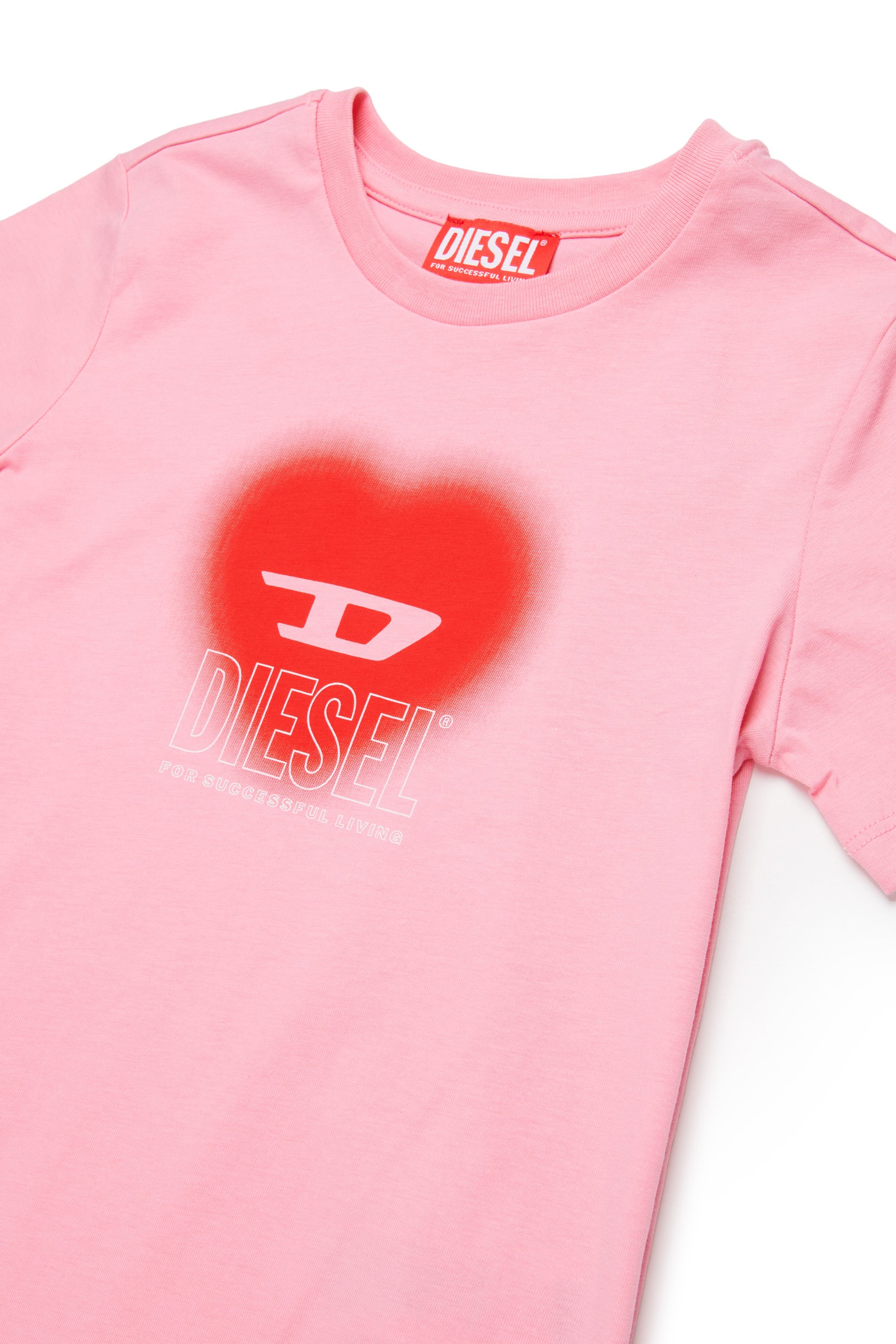 Diesel - TCUORE, T-shirt con logo a cuore Donna in Rosa - 3