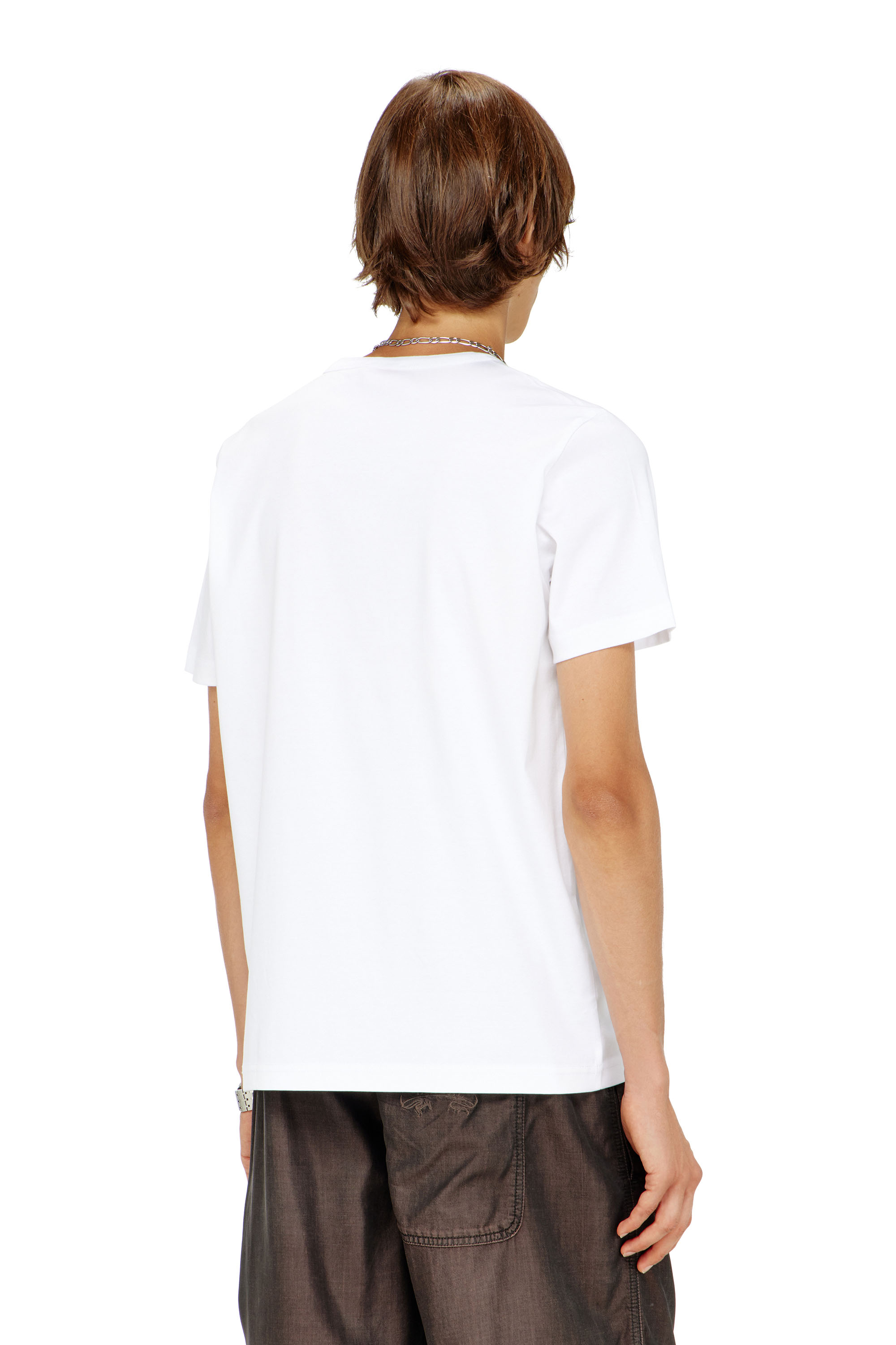 Diesel - T-MIEGOR-K77, T-shirt in cotone mercerizzato Uomo in Bianco - 4