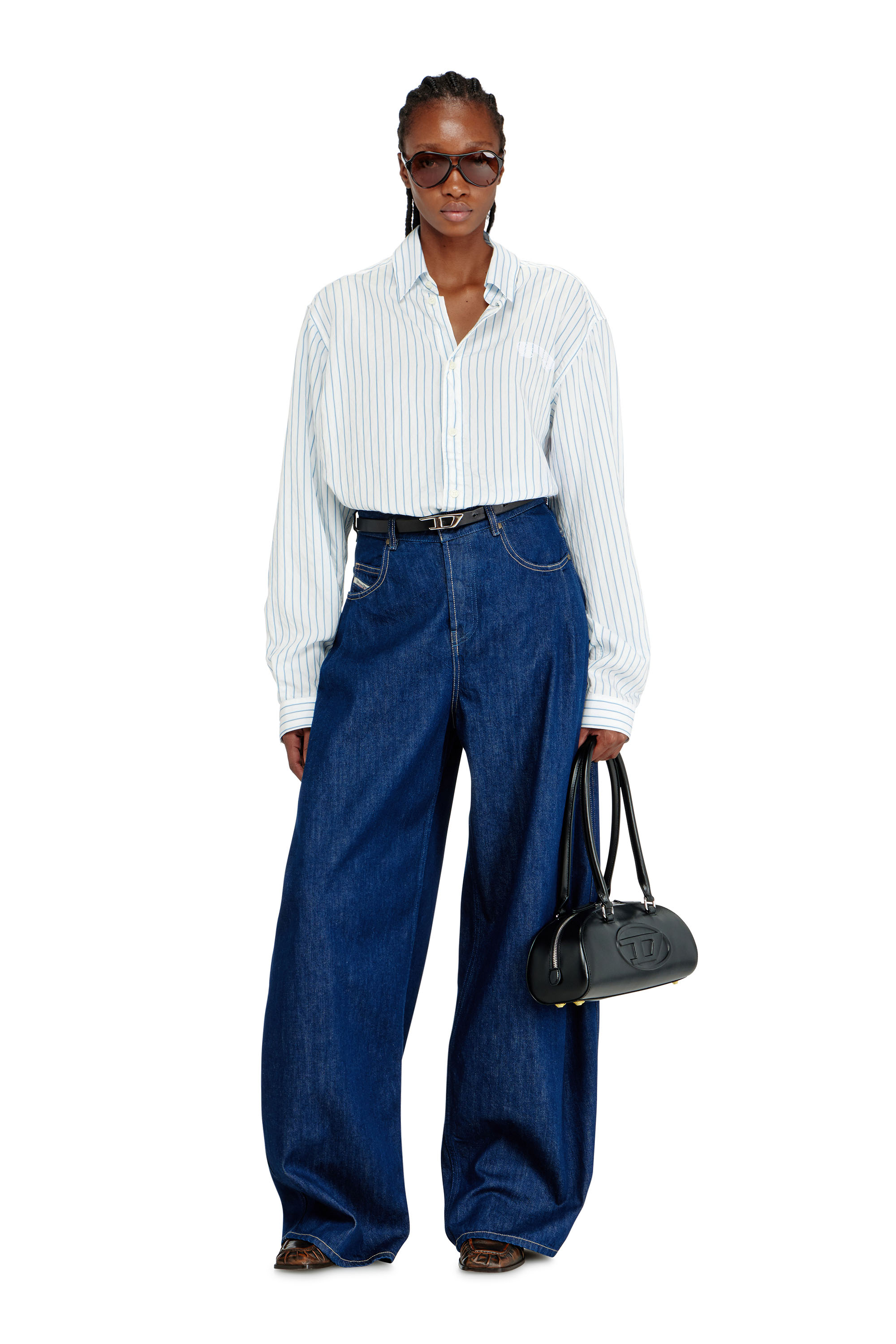 Diesel - Relaxed Jeans 1987 D-Khelz 09Q09 Donna, Blu Scuro - Image 1