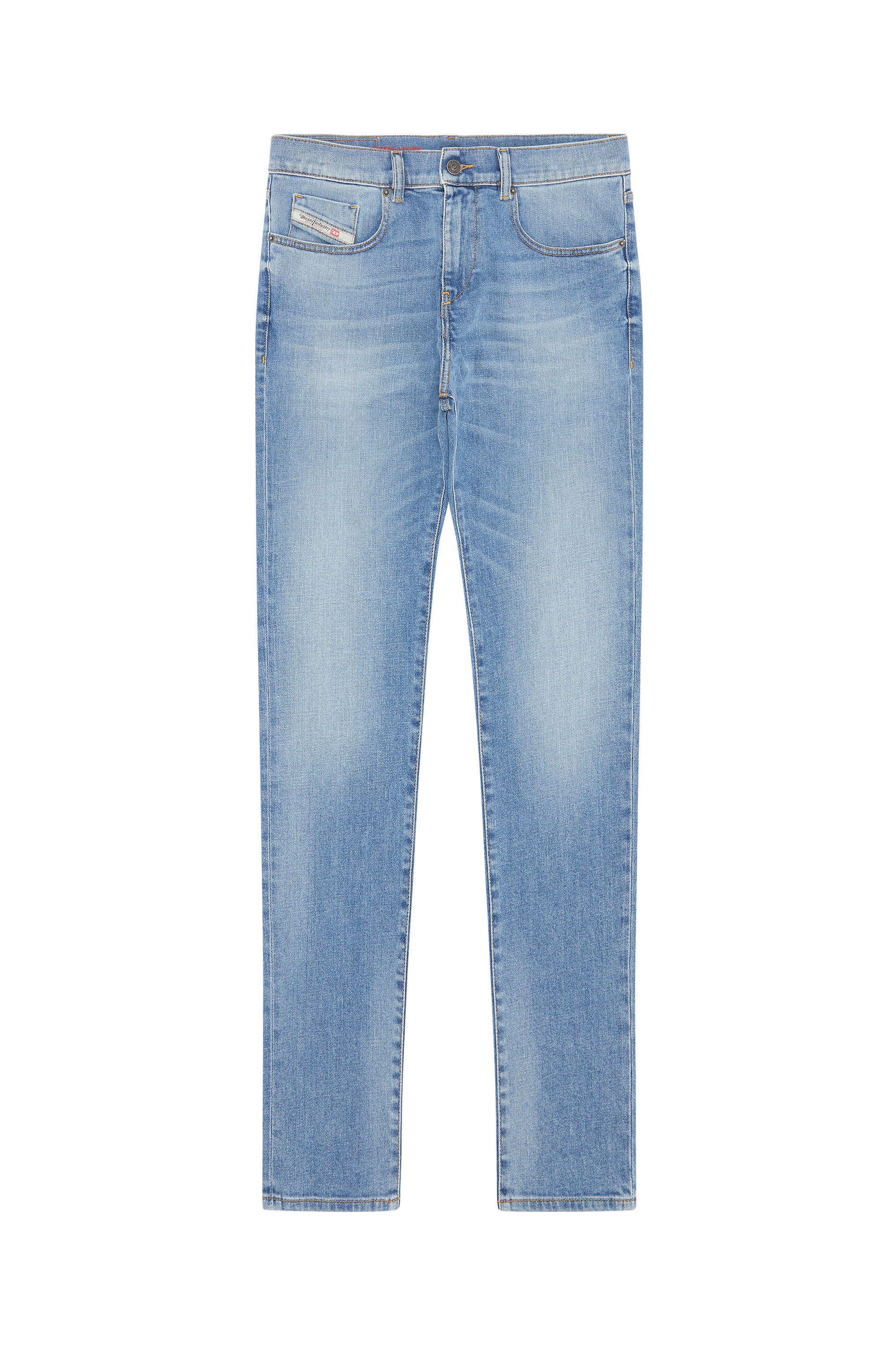 Diesel - 2019 D-STRUKT 09E13 Slim Jeans, Blu Chiaro - Image 1