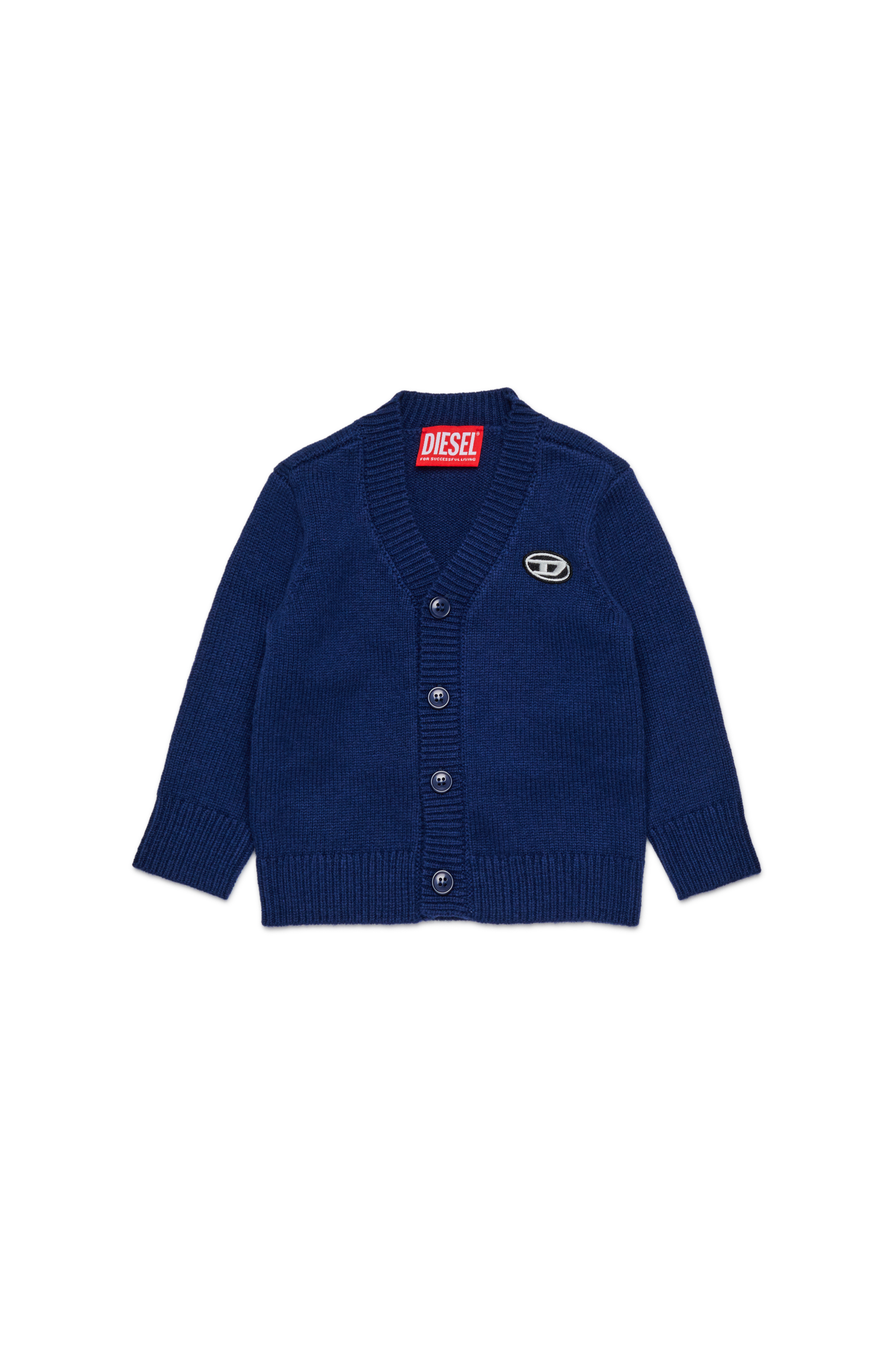 Diesel - KLONCARDIGANB, Cardigan in misto lana Unisex in Blu - 1