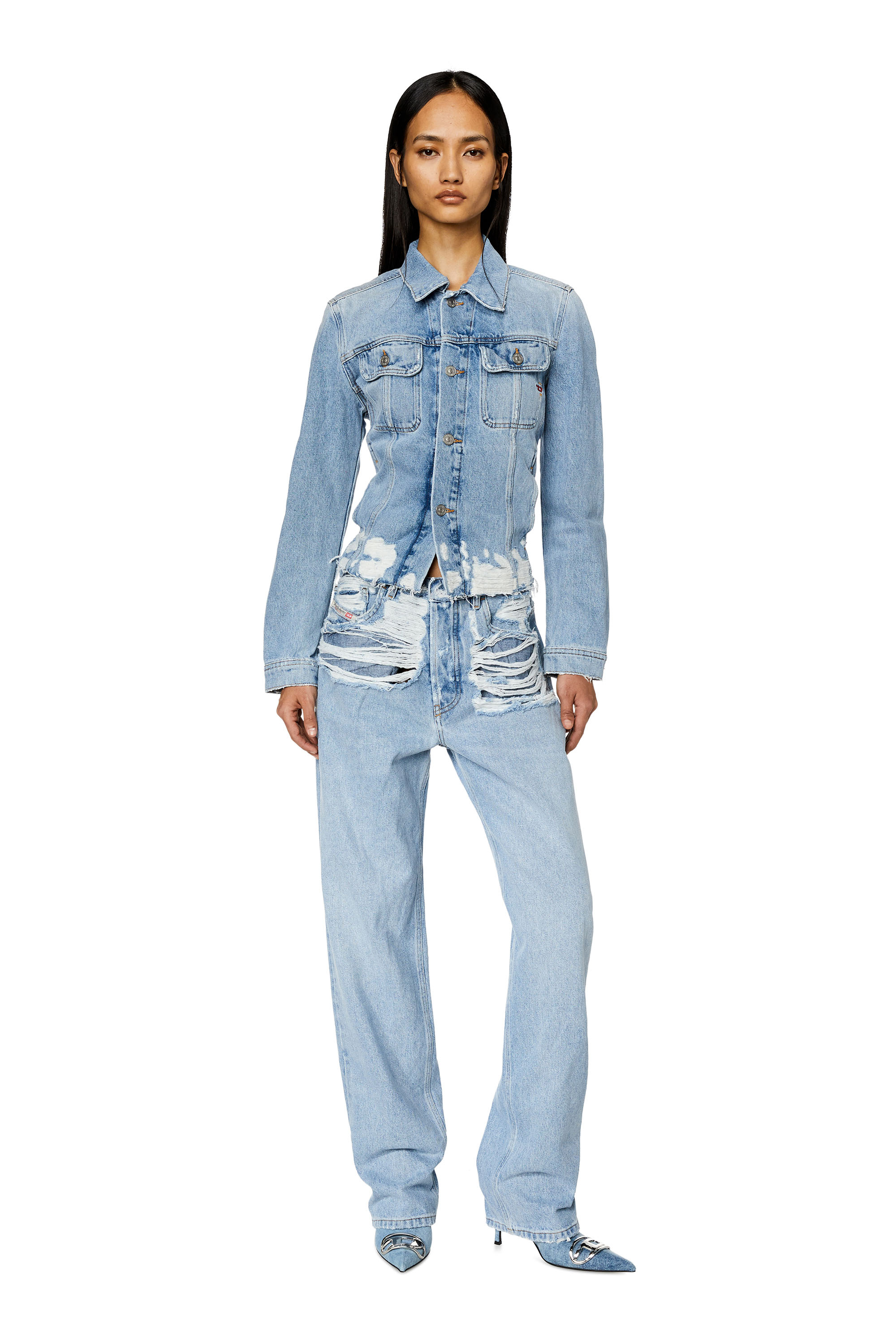 Diesel - Regular Jeans 1988 D-Ark 007S3 Donna, Blu Chiaro - Image 1