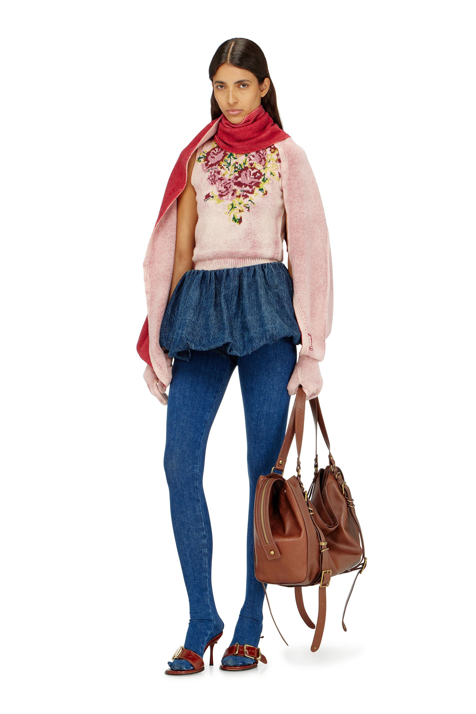 Diesel - K-EVIN, Guanto-sciarpa ibrido in lana bicolore Unisex in ToBeDefined - 1