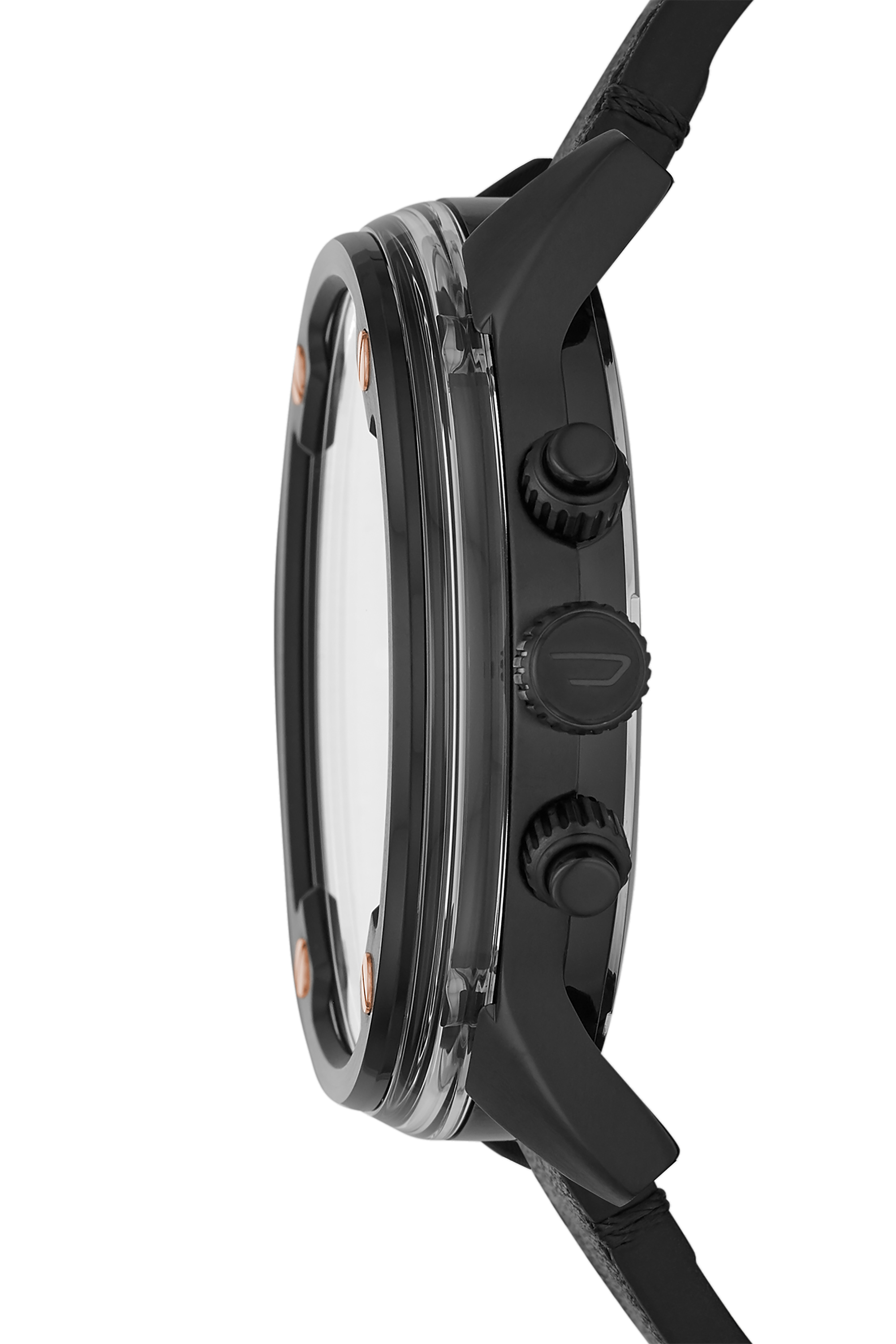 Diesel - DZ7428, Cronografo Boltdown con cinturino in pelle nera Uomo in Nero - 3