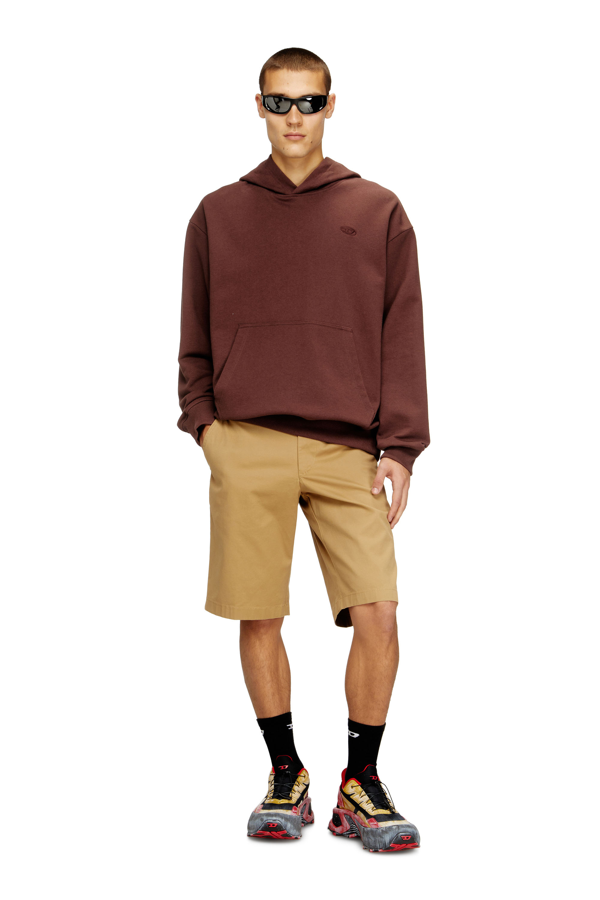 Diesel - P-DEFINE-SHORT-EPCH, Pantaloncini in cotone stonewash Uomo in Beige - 2