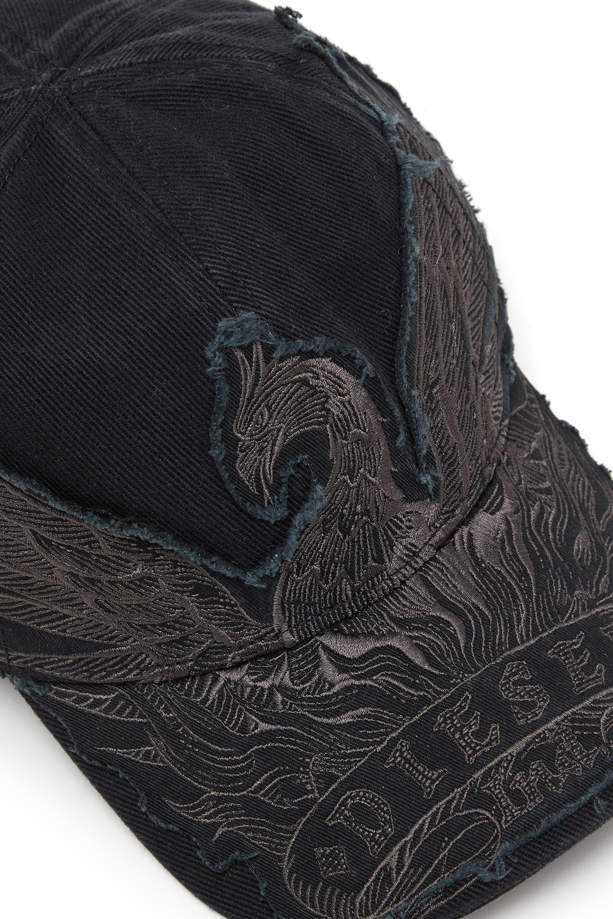 Diesel - C-PHENIX, Cappellino da baseball con ricamo Phoenix Uomo in Nero - 3