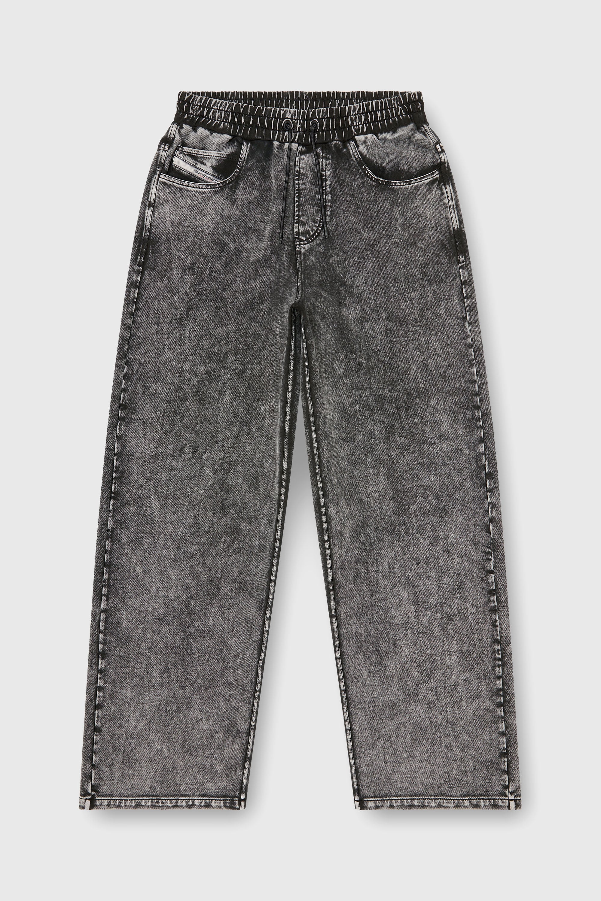 Diesel - P-STUK, Pantaloni da tuta effetto denim Uomo in Grigio - 2
