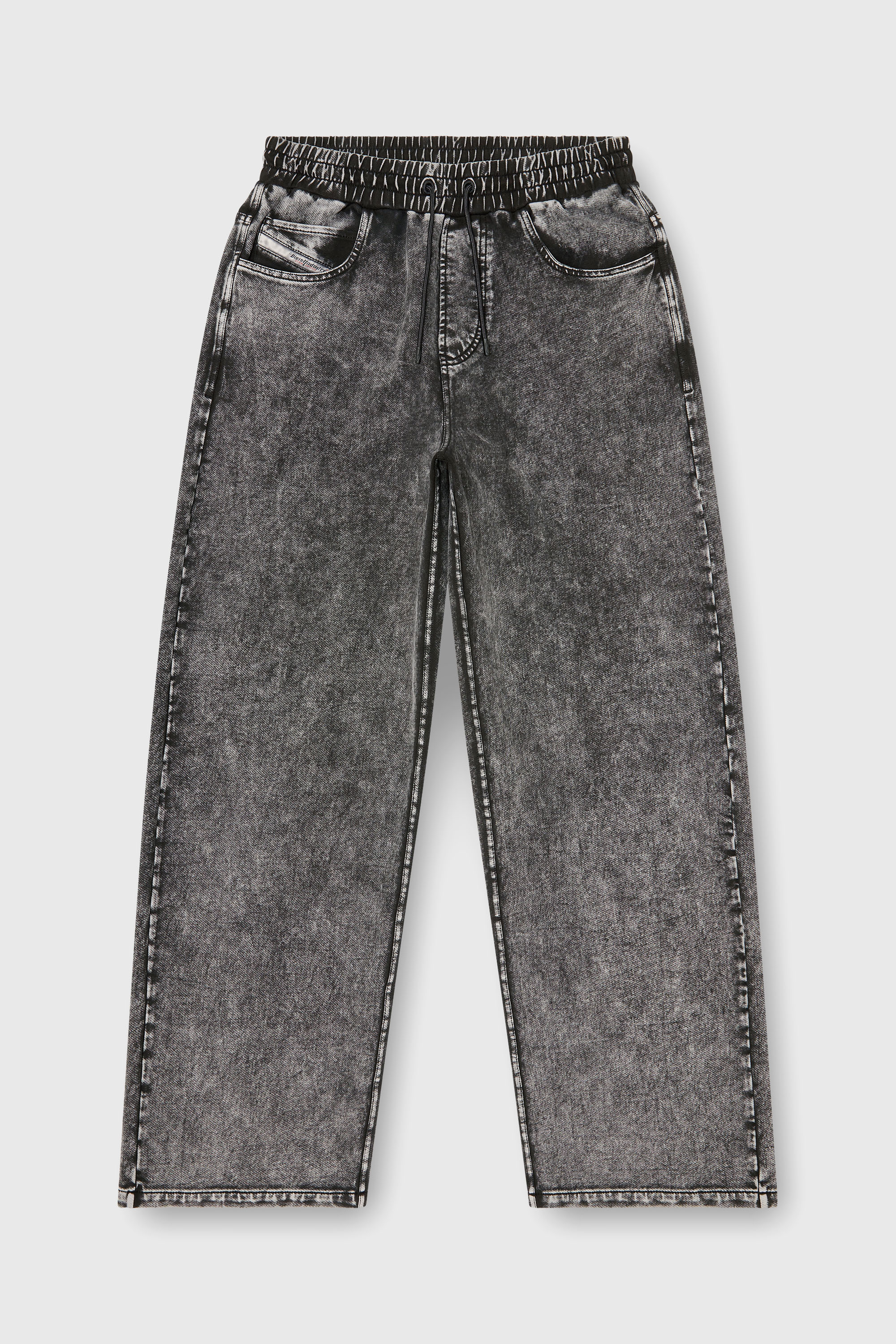 Diesel - P-STUK, Pantaloni da tuta effetto denim Uomo in Grigio - 2