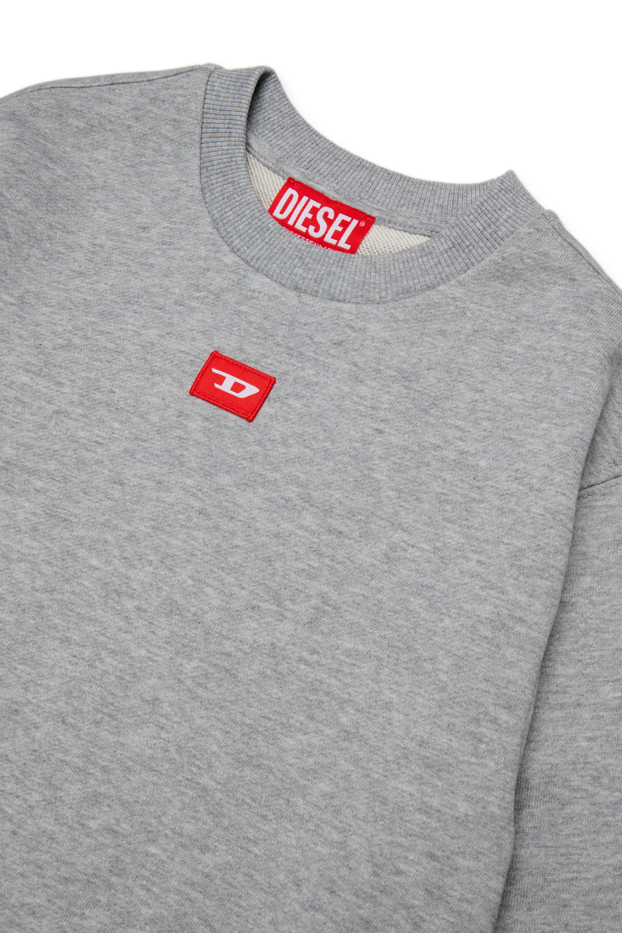 Diesel - SXGIN OVER, Felpa con piccolo logo applicato Unisex in Grigio - 3