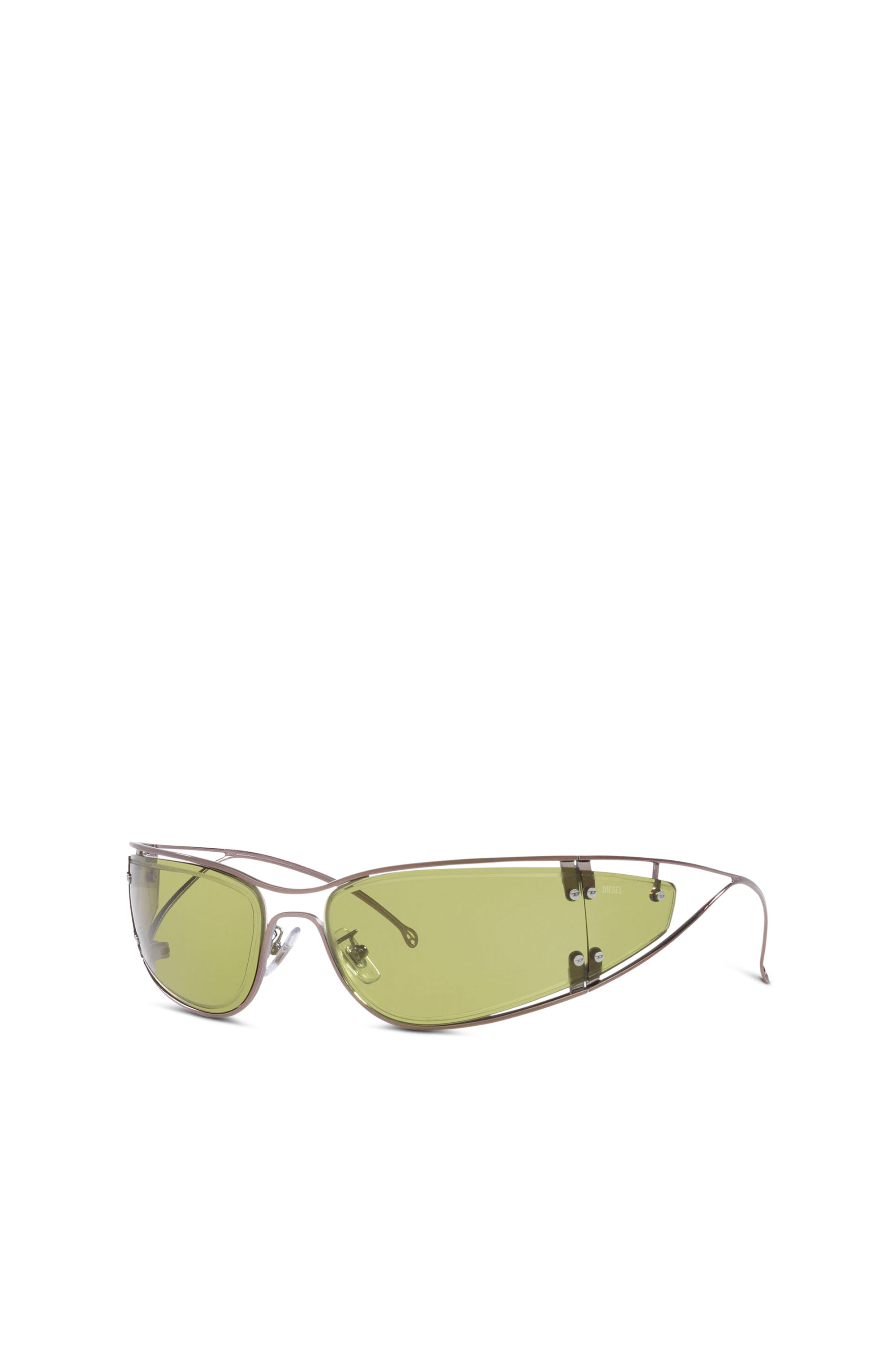 Diesel - 0DL1001, Occhiali da sole con forma avvolgente Unisex in Verde - 2