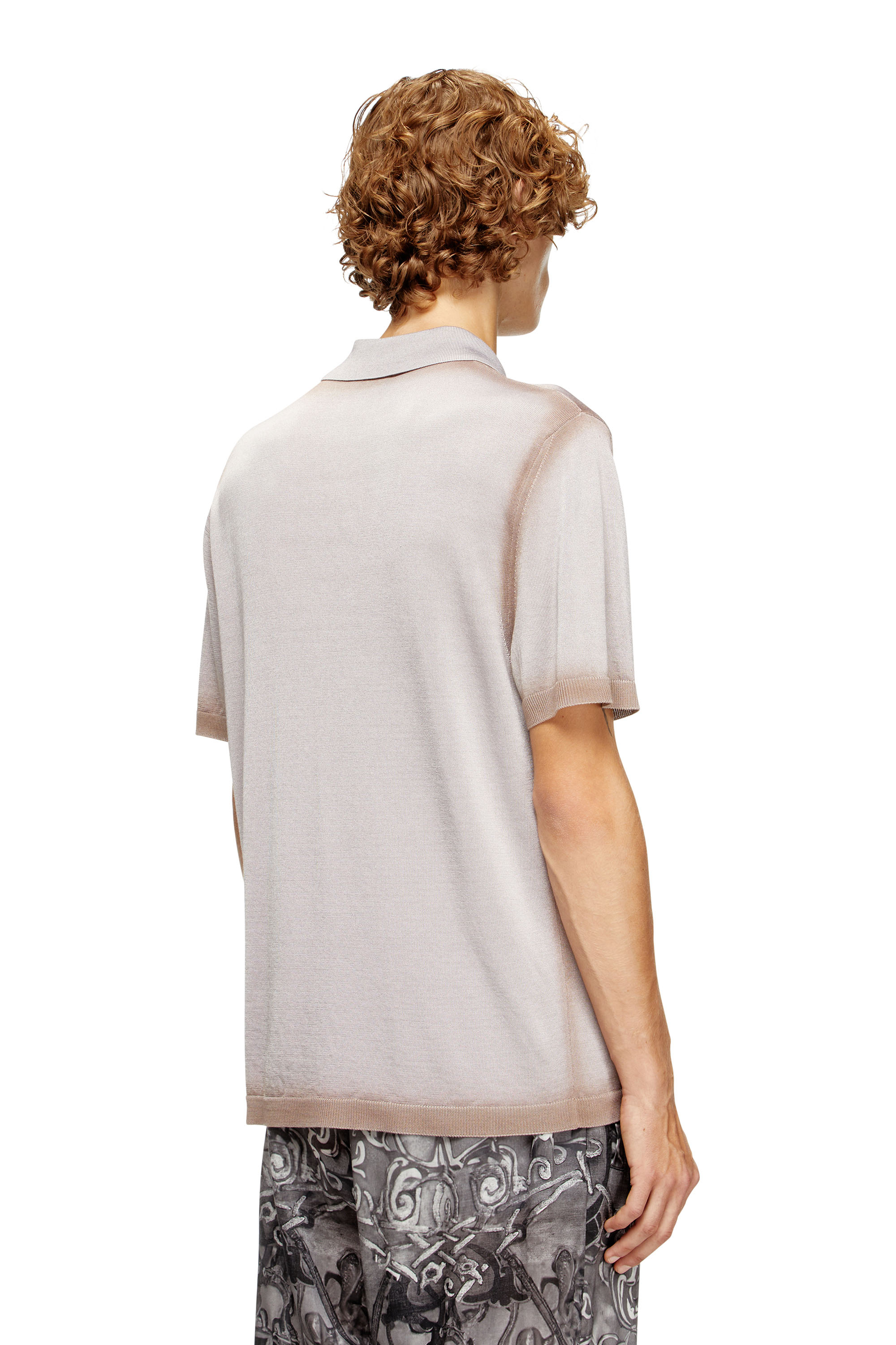 Diesel - K-VIRTO, Polo in maglia dégradé Uomo in Beige - 3