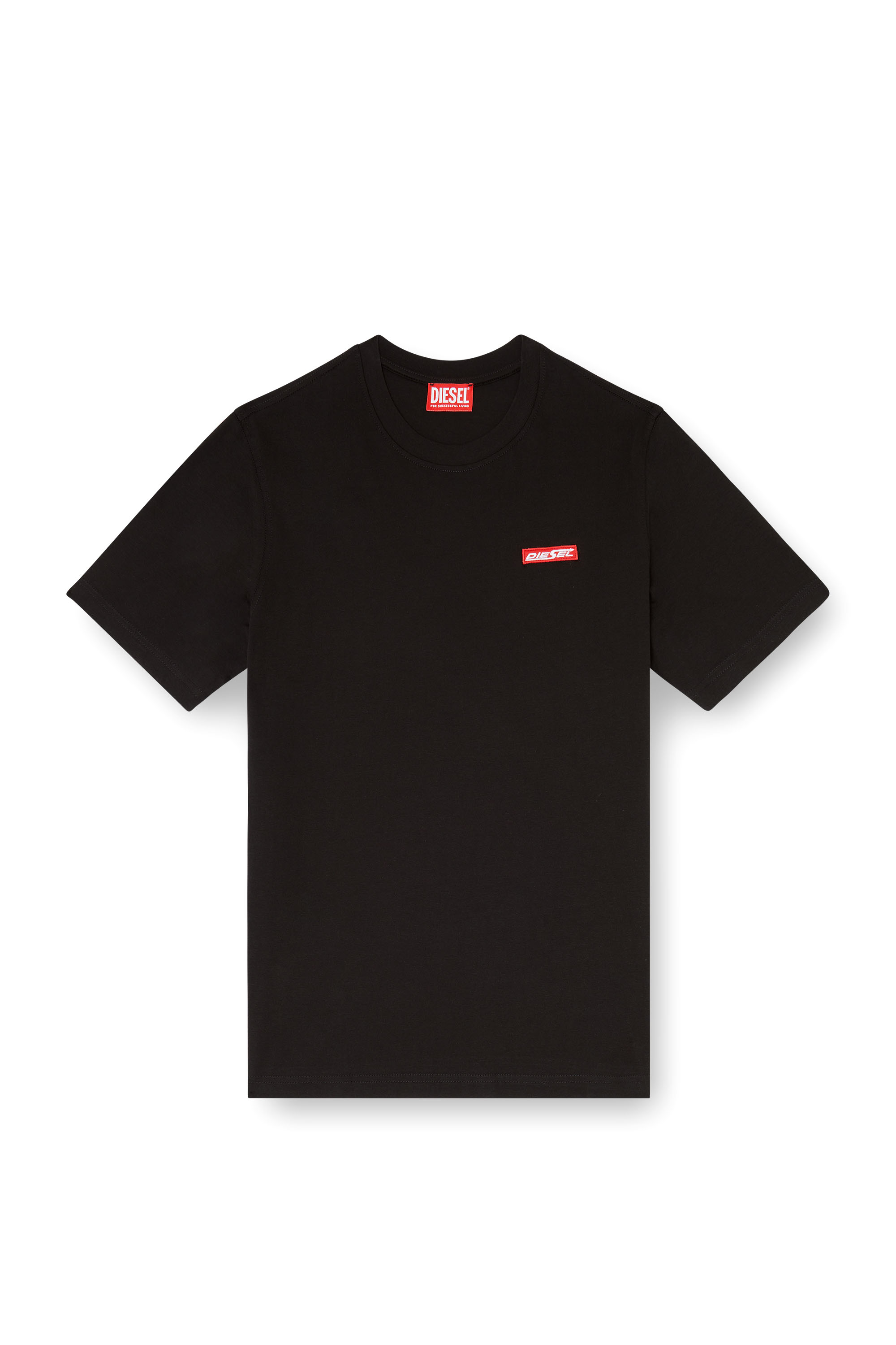 Diesel - T-ADJUST-AA12, T-shirt in cotone con patch logo Uomo in Nero - 3