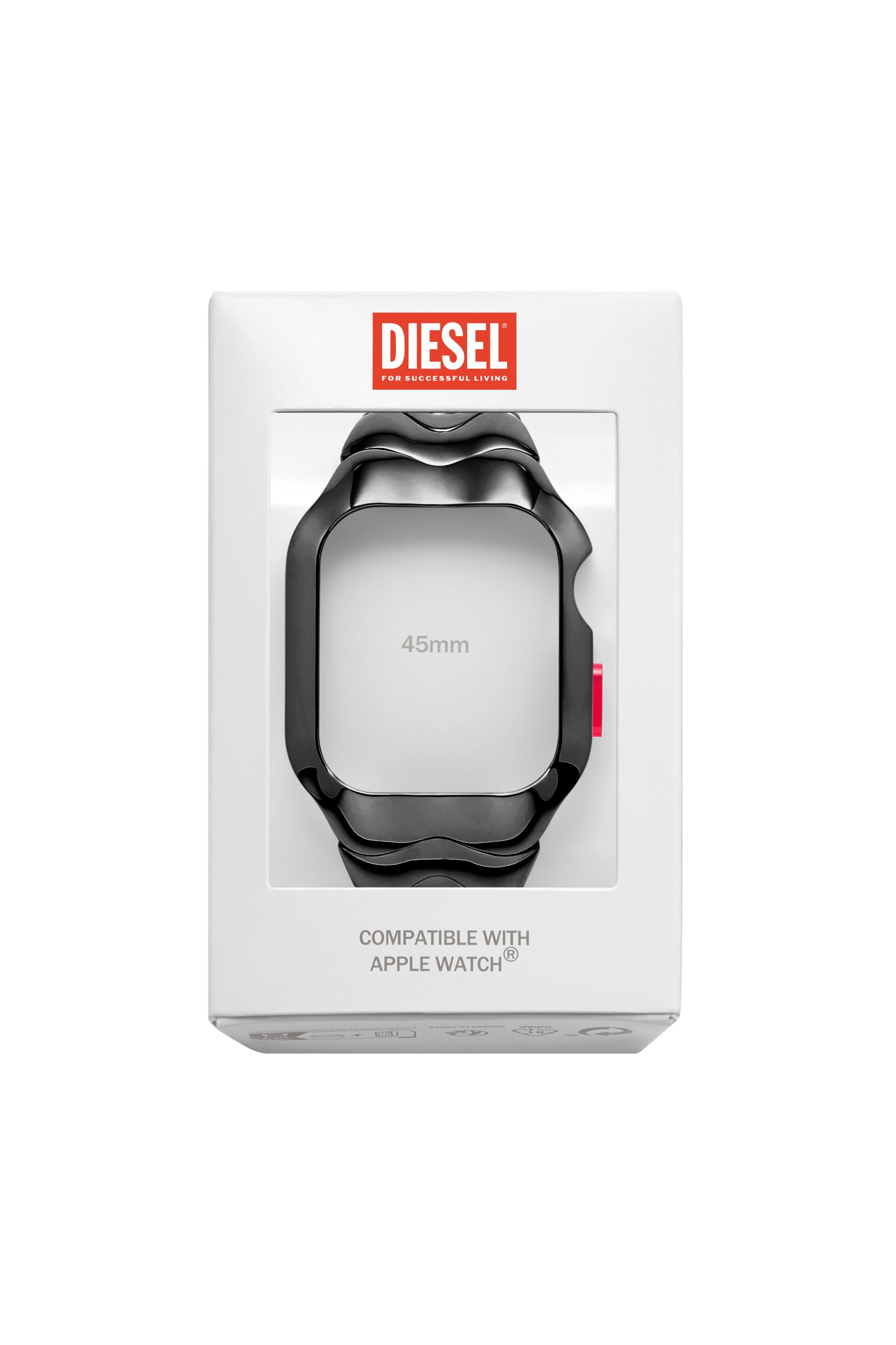 Diesel - DSS0025, Unibody in acciaio inossidabile color canna di fucile per Apple Watch®, da 45 mm Unisex in Nero - 2