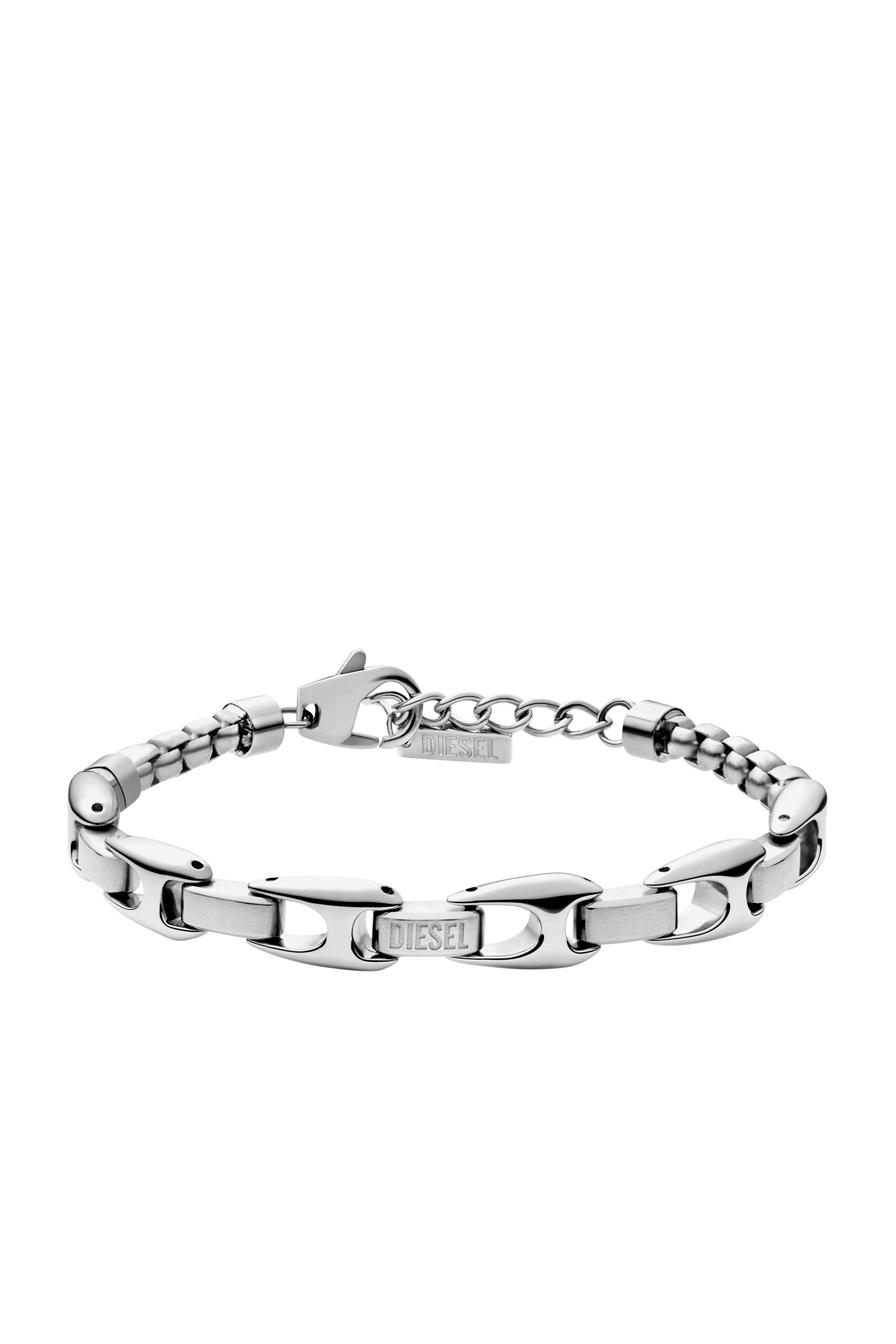 Diesel - DX1633040 JEWELLERY, Bracciale a catena in acciaio Unisex in Argento - 1