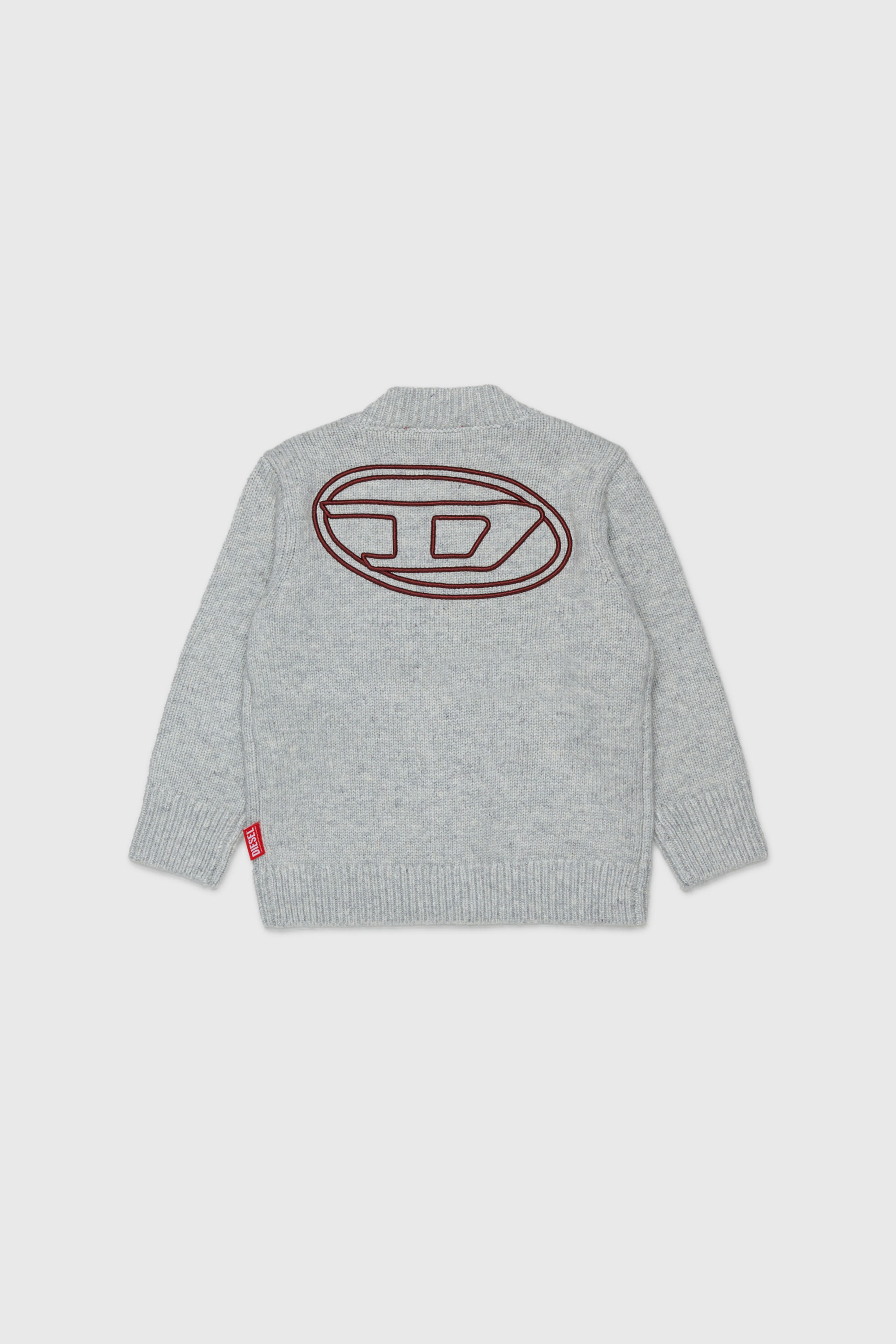 Diesel - KOLYB, Cardigan in cachemire con grande Oval D Uomo in Grigio - 2